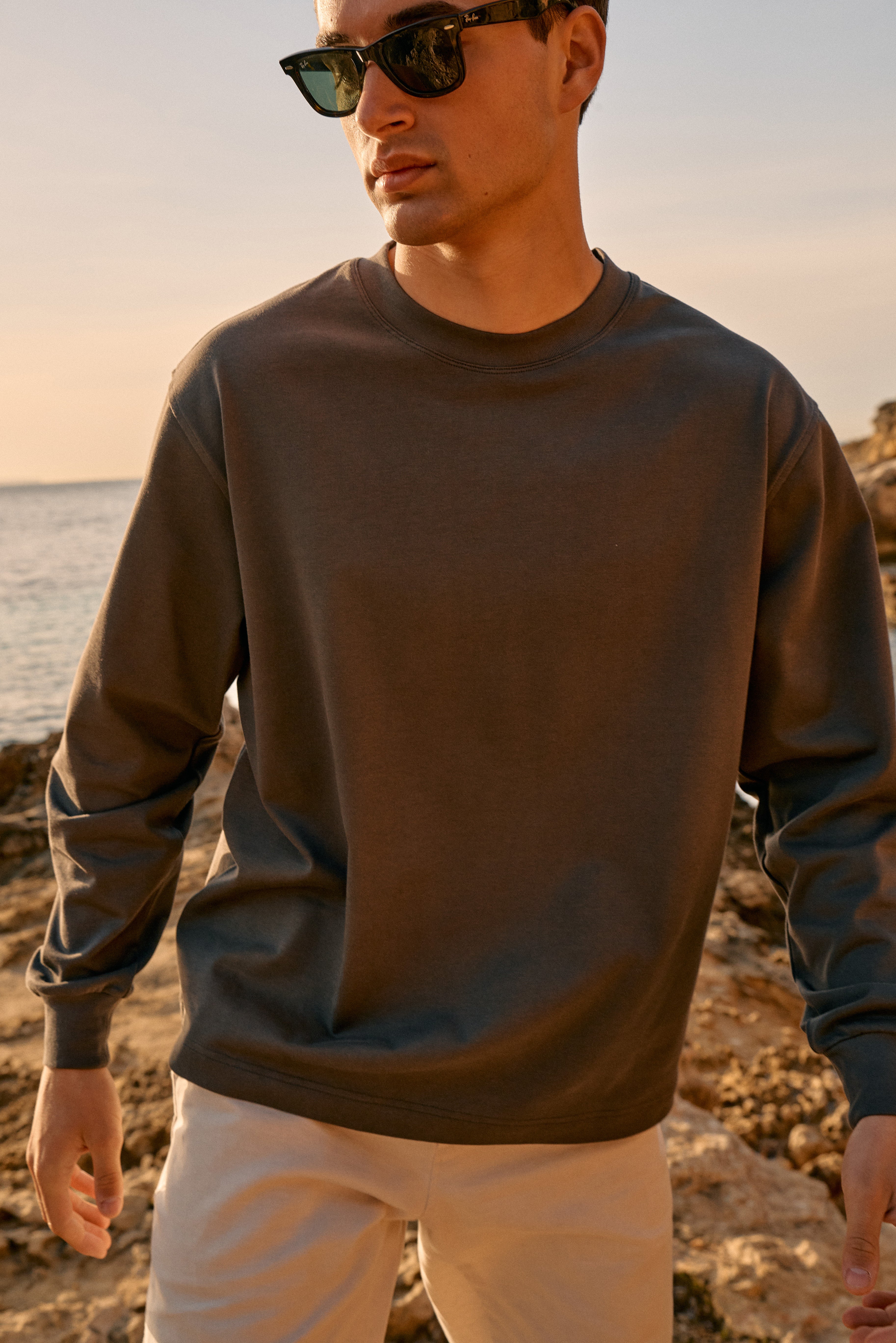 Heavyweight Longsleeve T-Shirt - Donkergroen