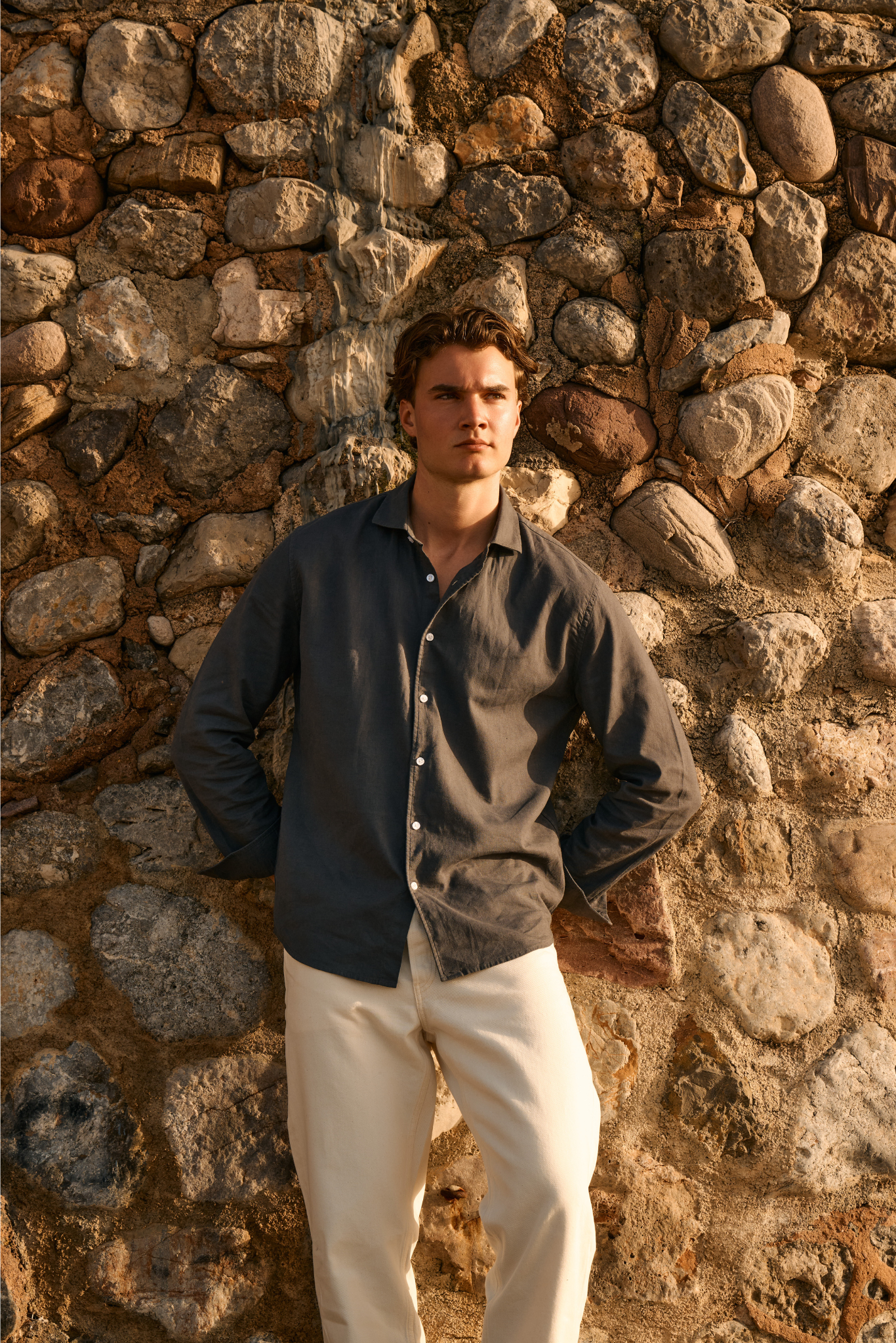Linen Shirt Lindo Olive Green