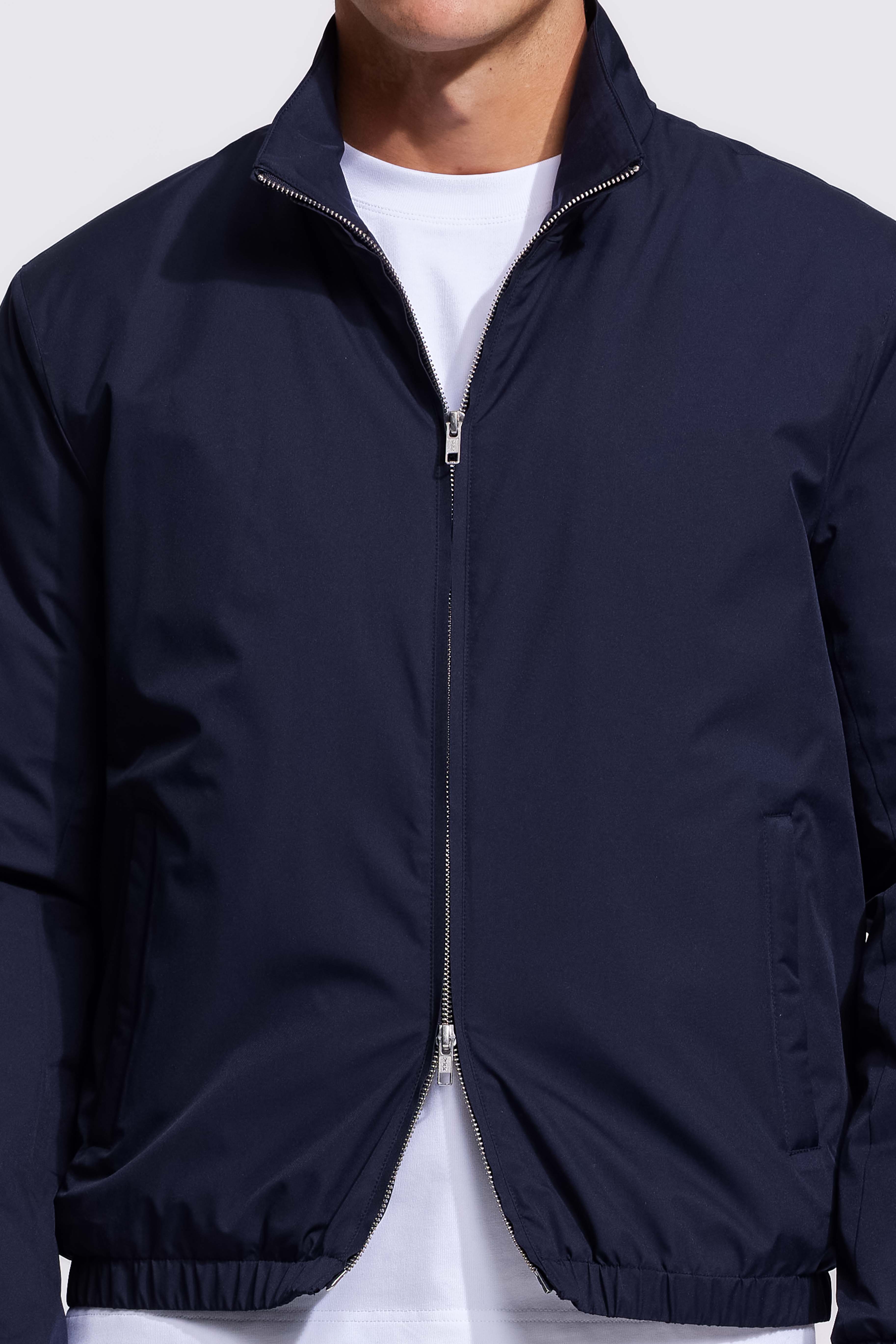 Gewatteerde jas donkerblauw