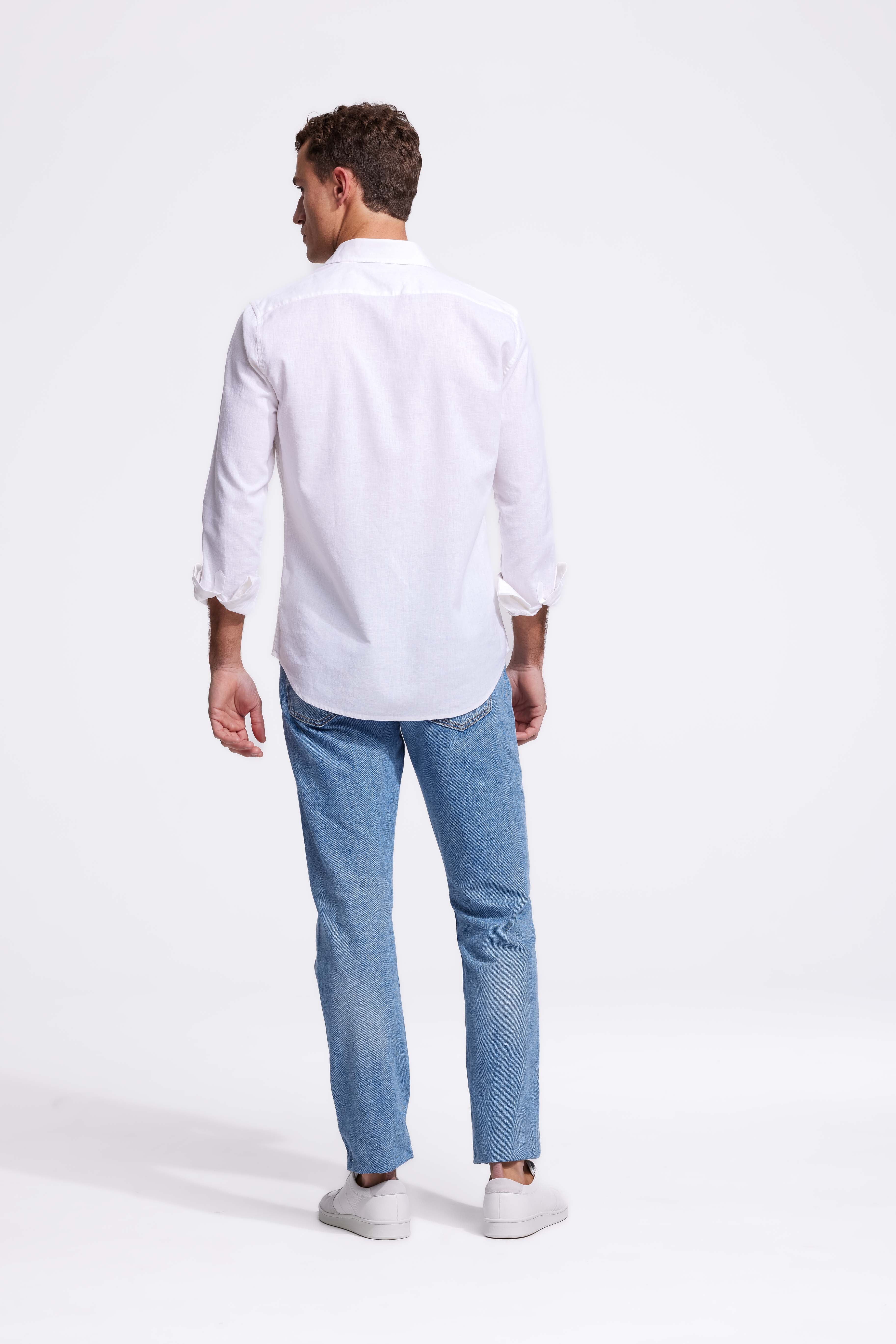 white linen shirt for men from NØLSON - nolson