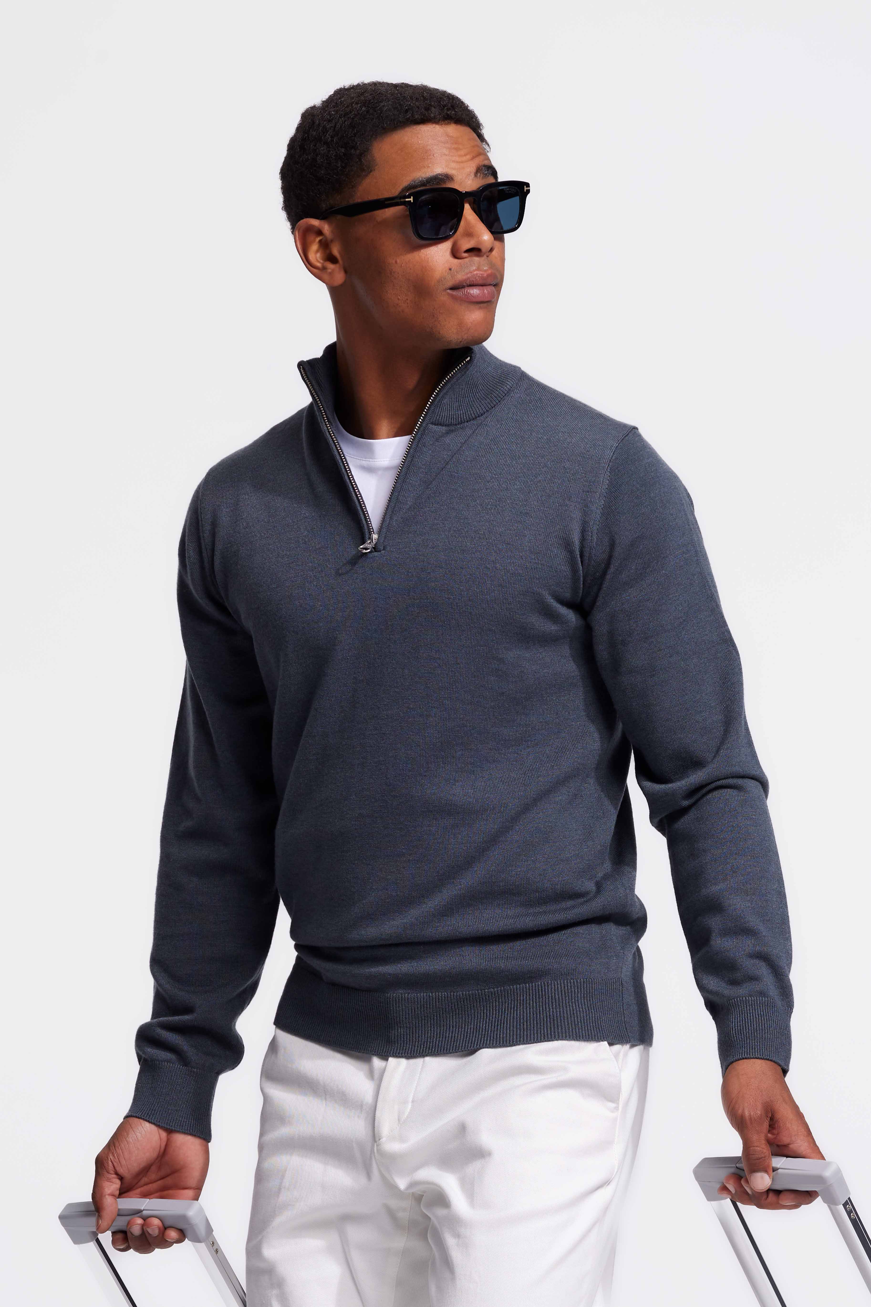 Petrol Quarter-zip