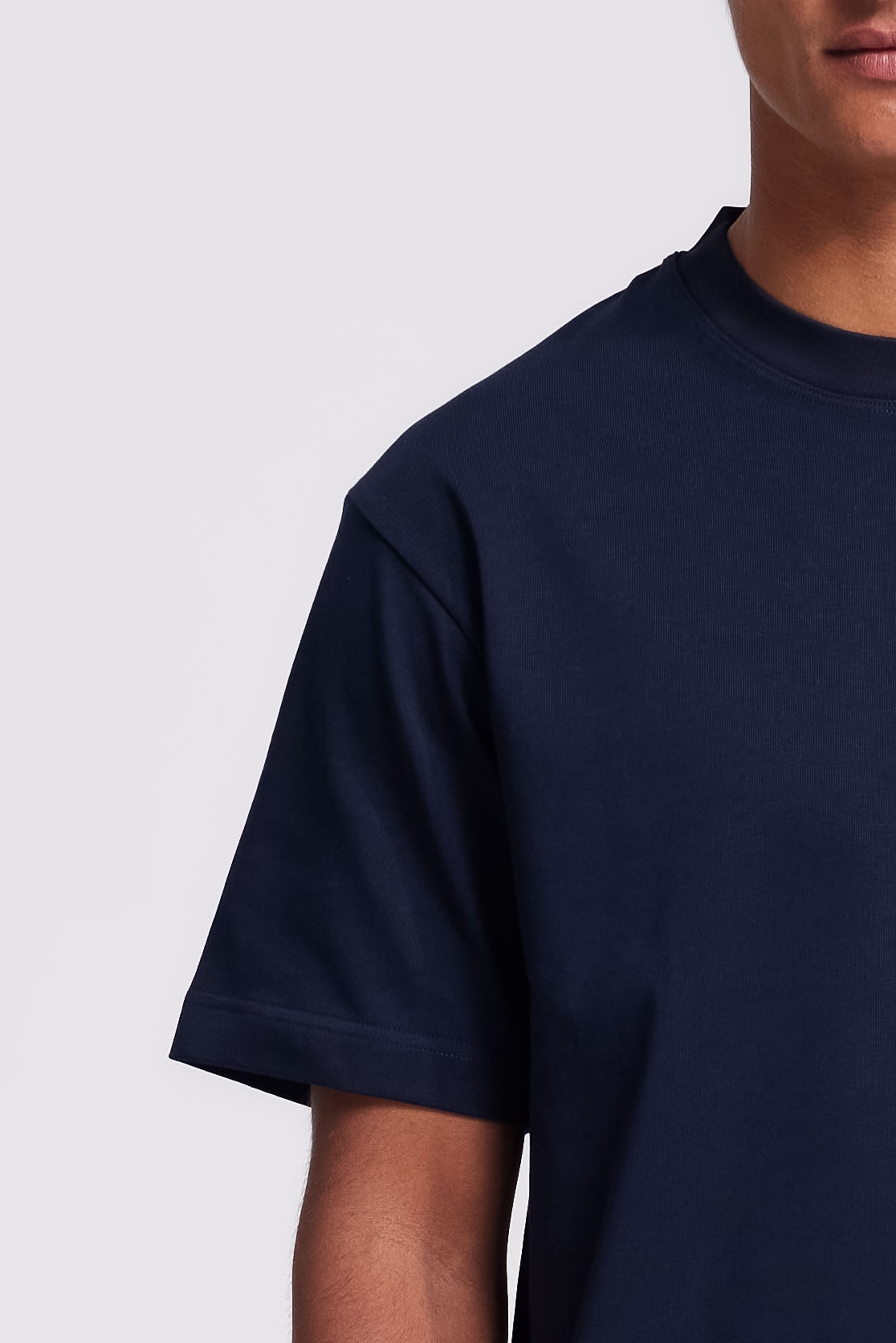 Schweres T-Shirt Dunkelblau