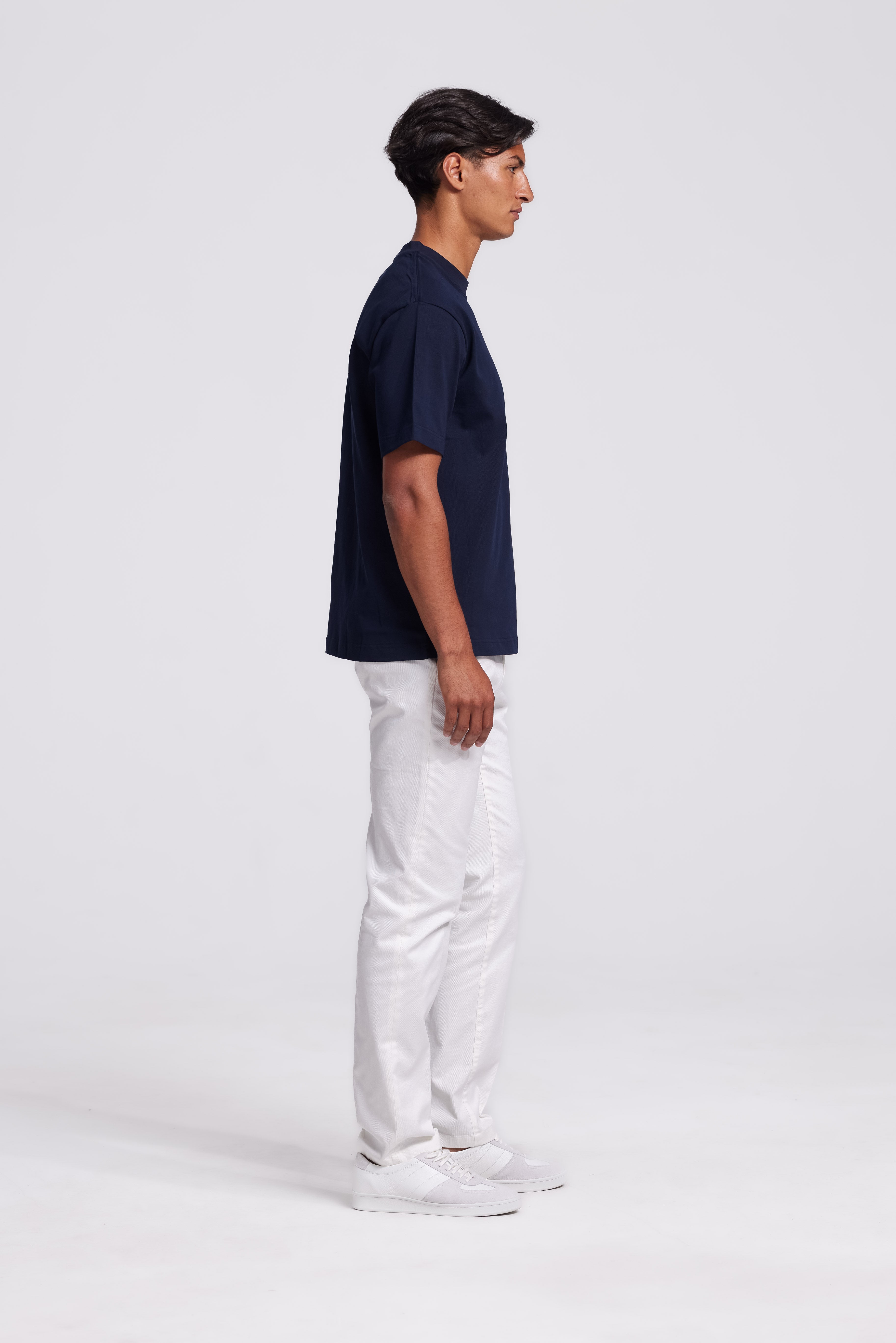 Schweres T-Shirt Dunkelblau