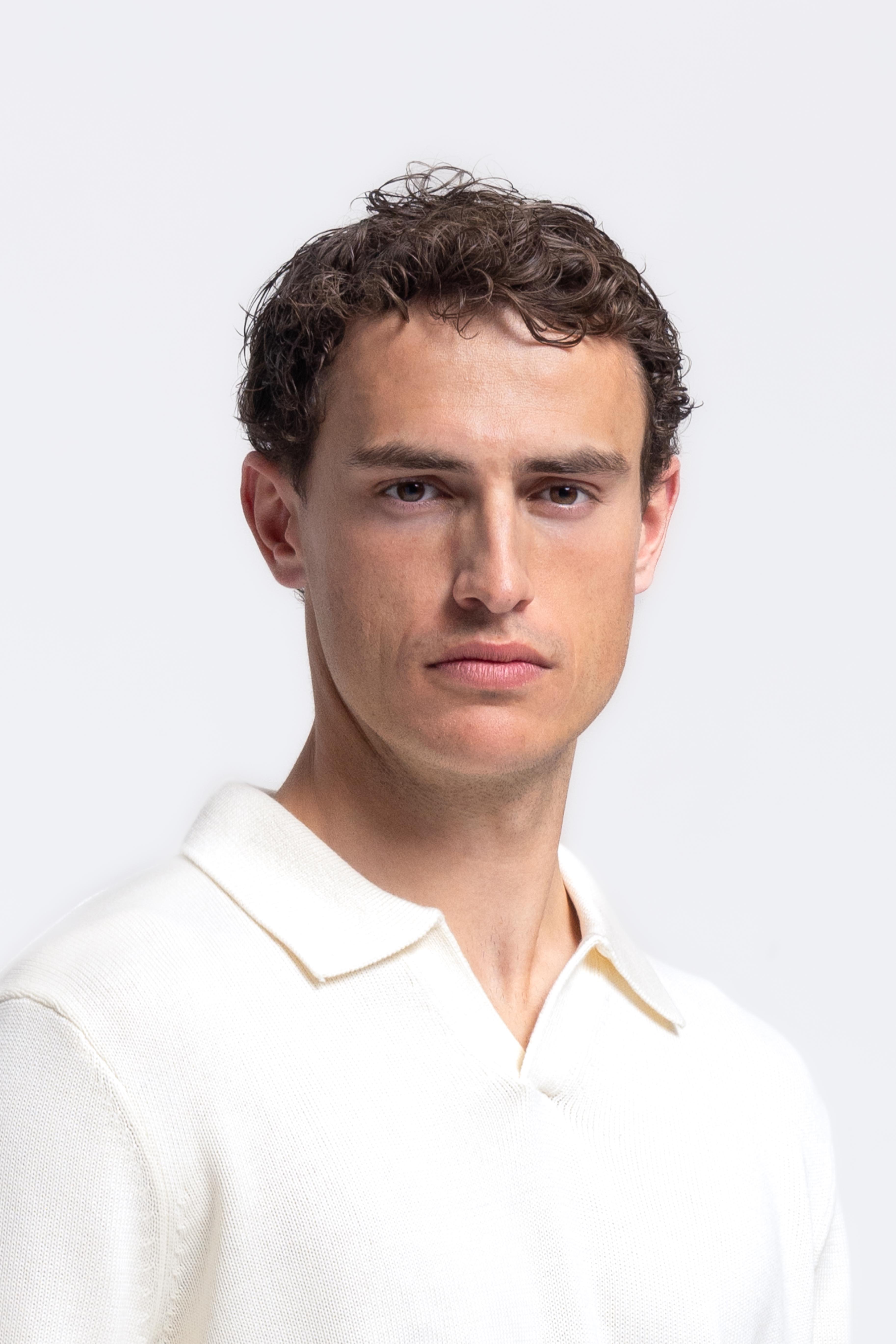 Loose Knit Polo - Off White