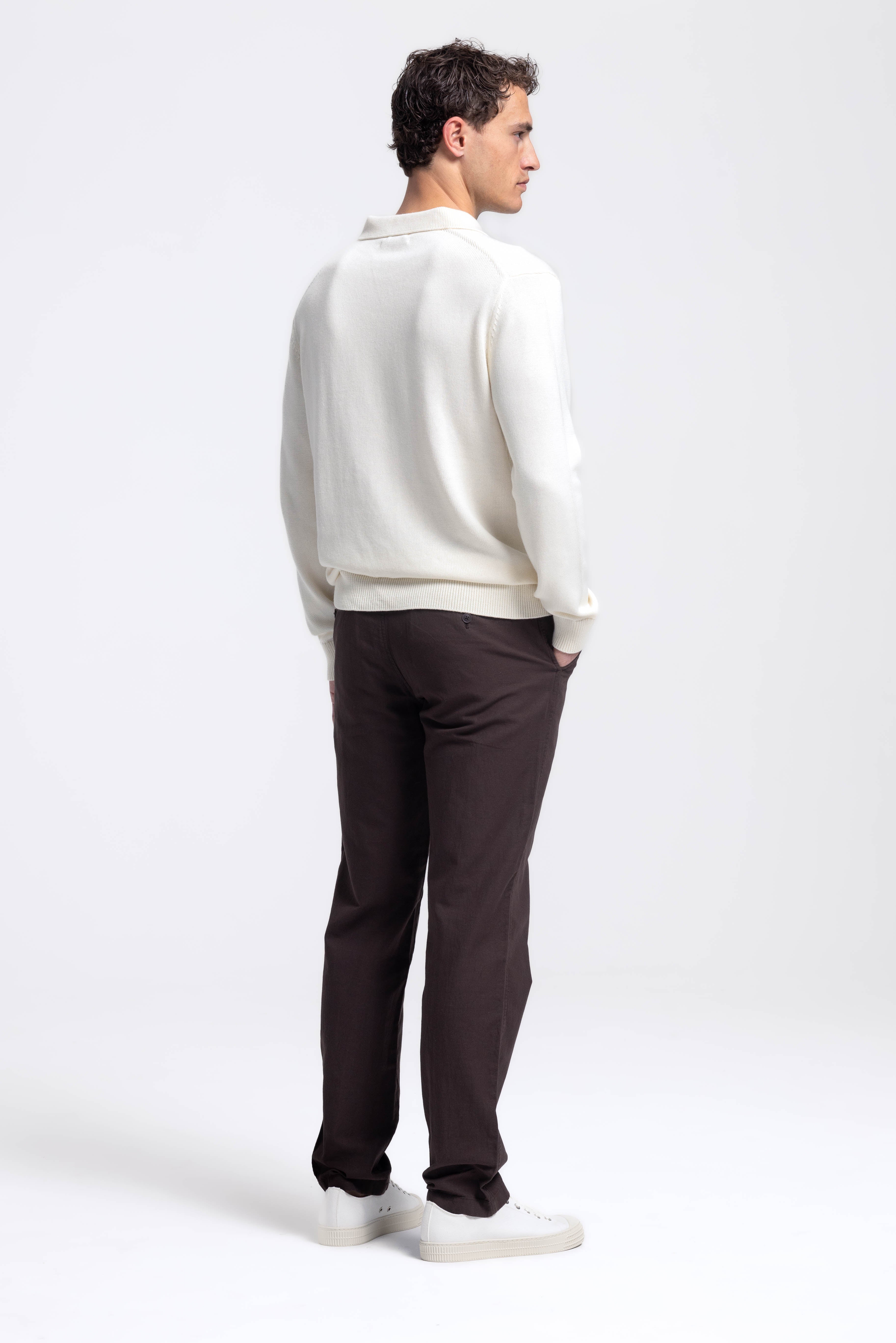 Loose Knit Polo - Off White