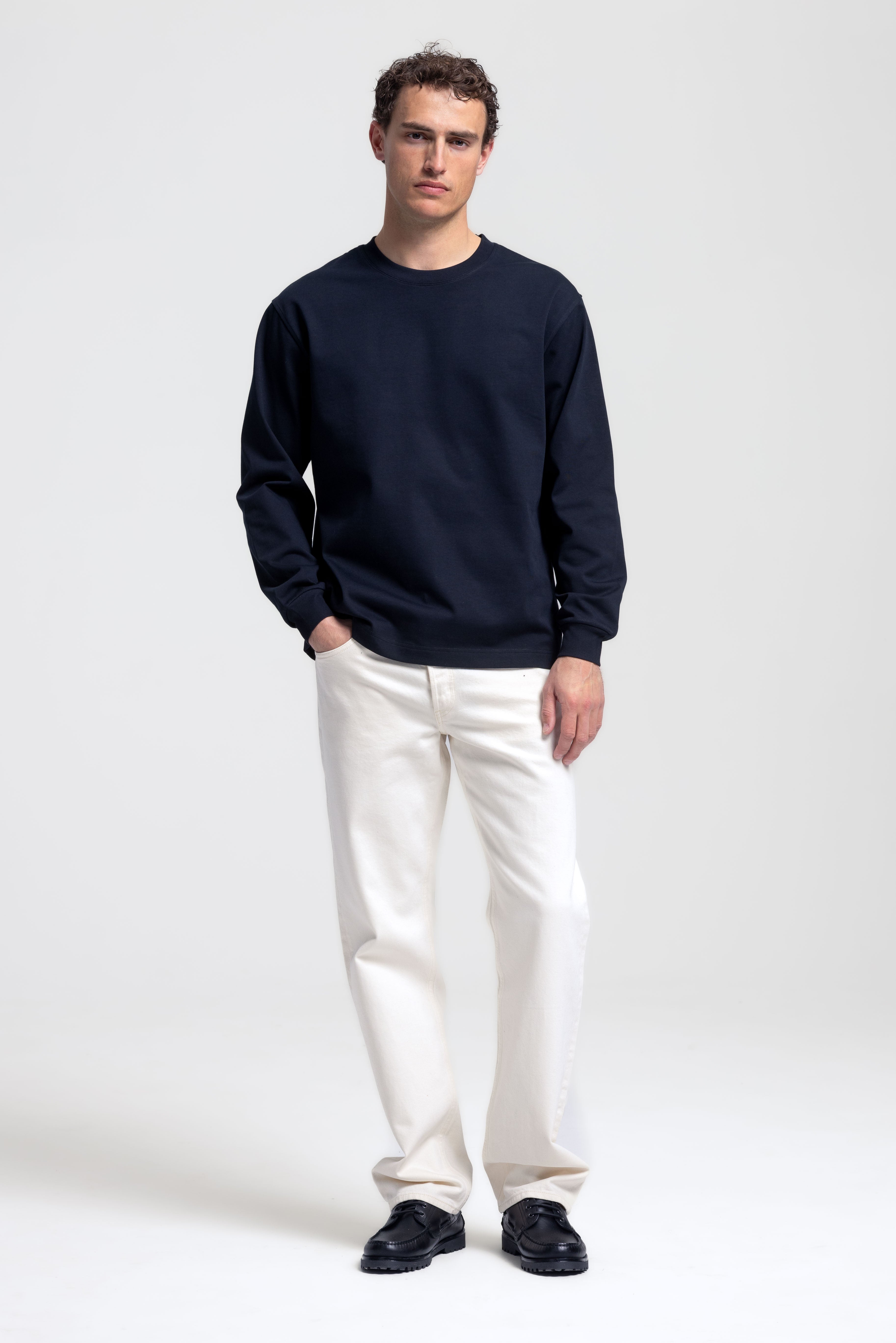 Heavyweight Longsleeve T-Shirt - Donkerblauw