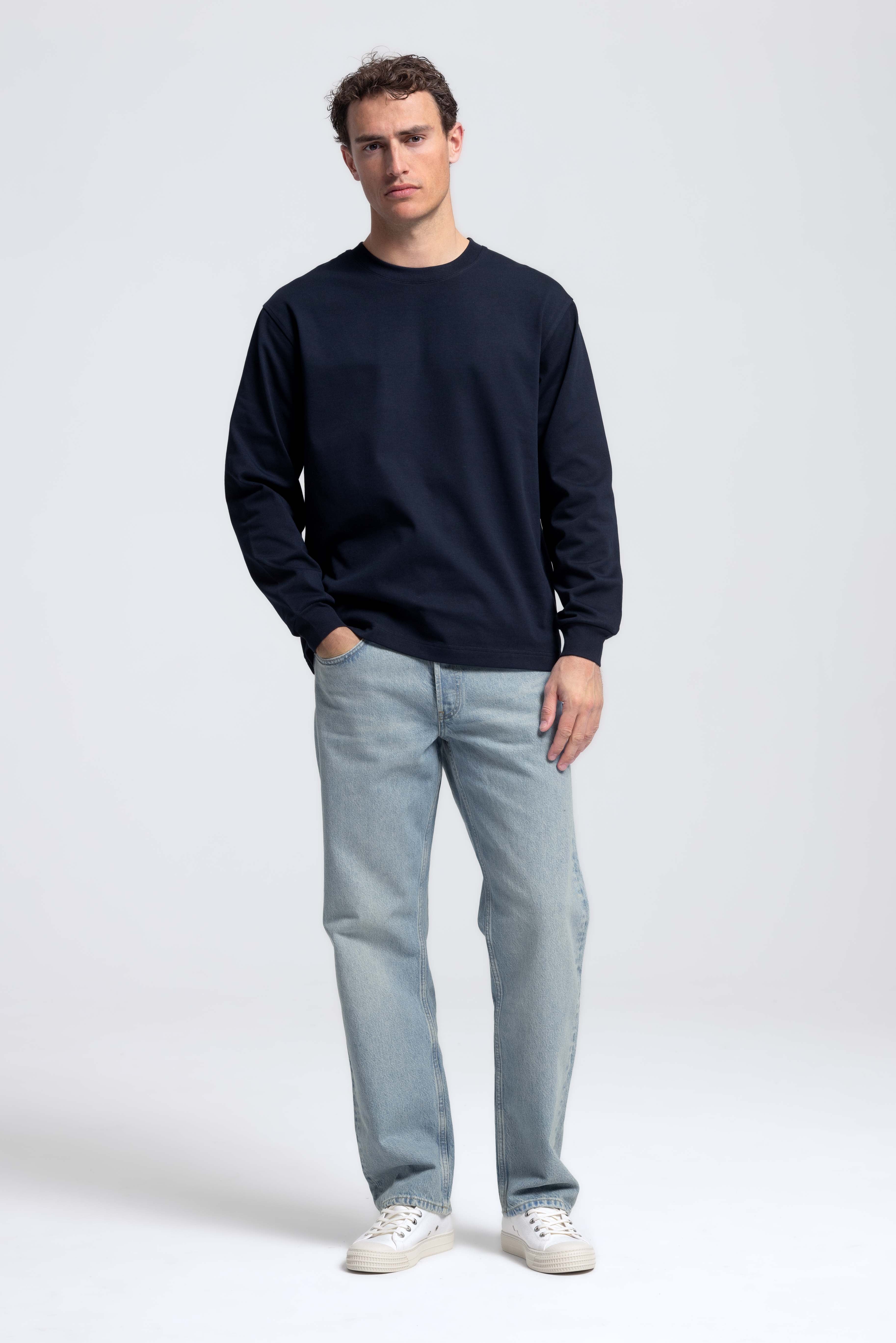 Heavyweight Longsleeve T-Shirt - Donkerblauw