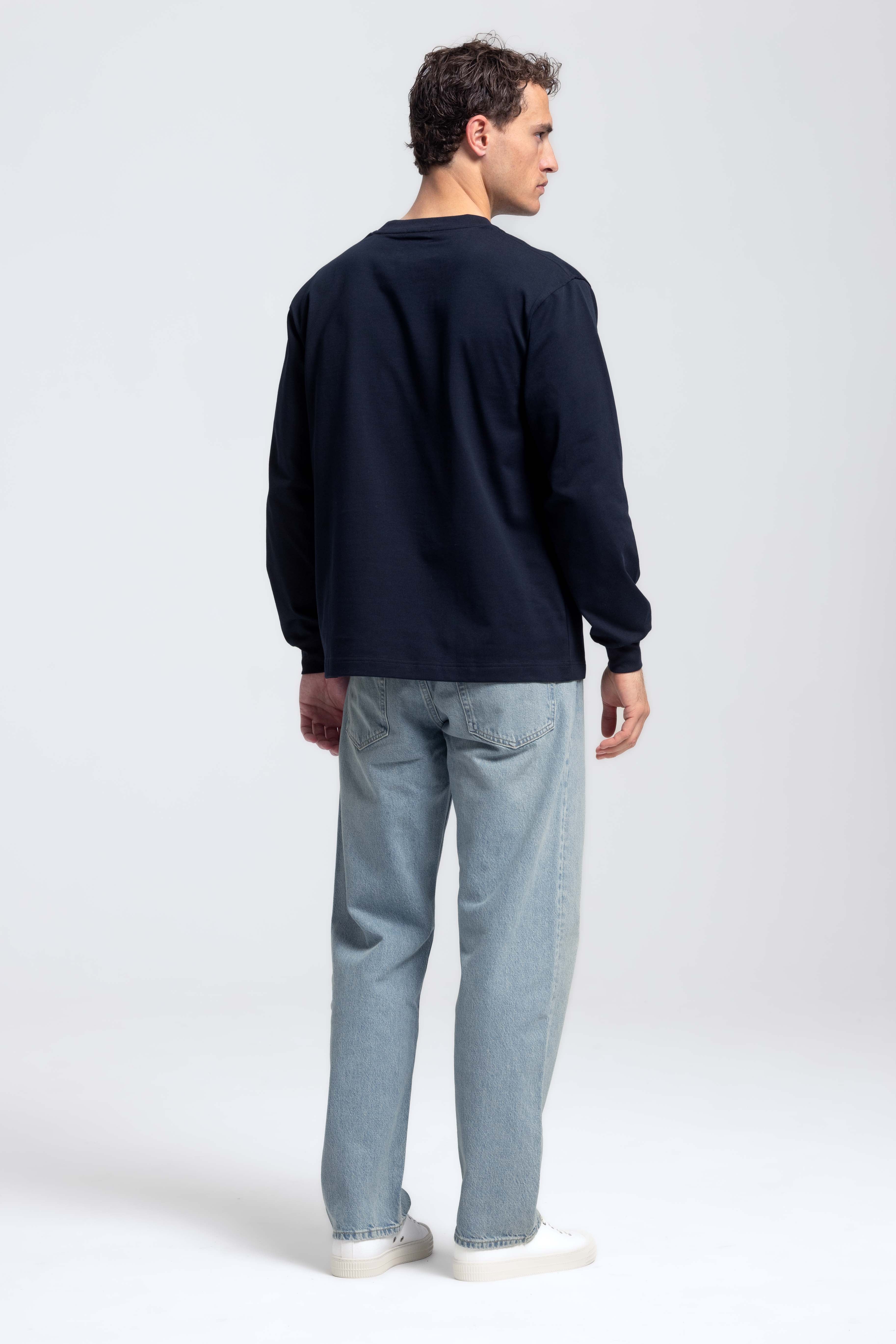 Heavyweight Longsleeve T-Shirt - Donkerblauw