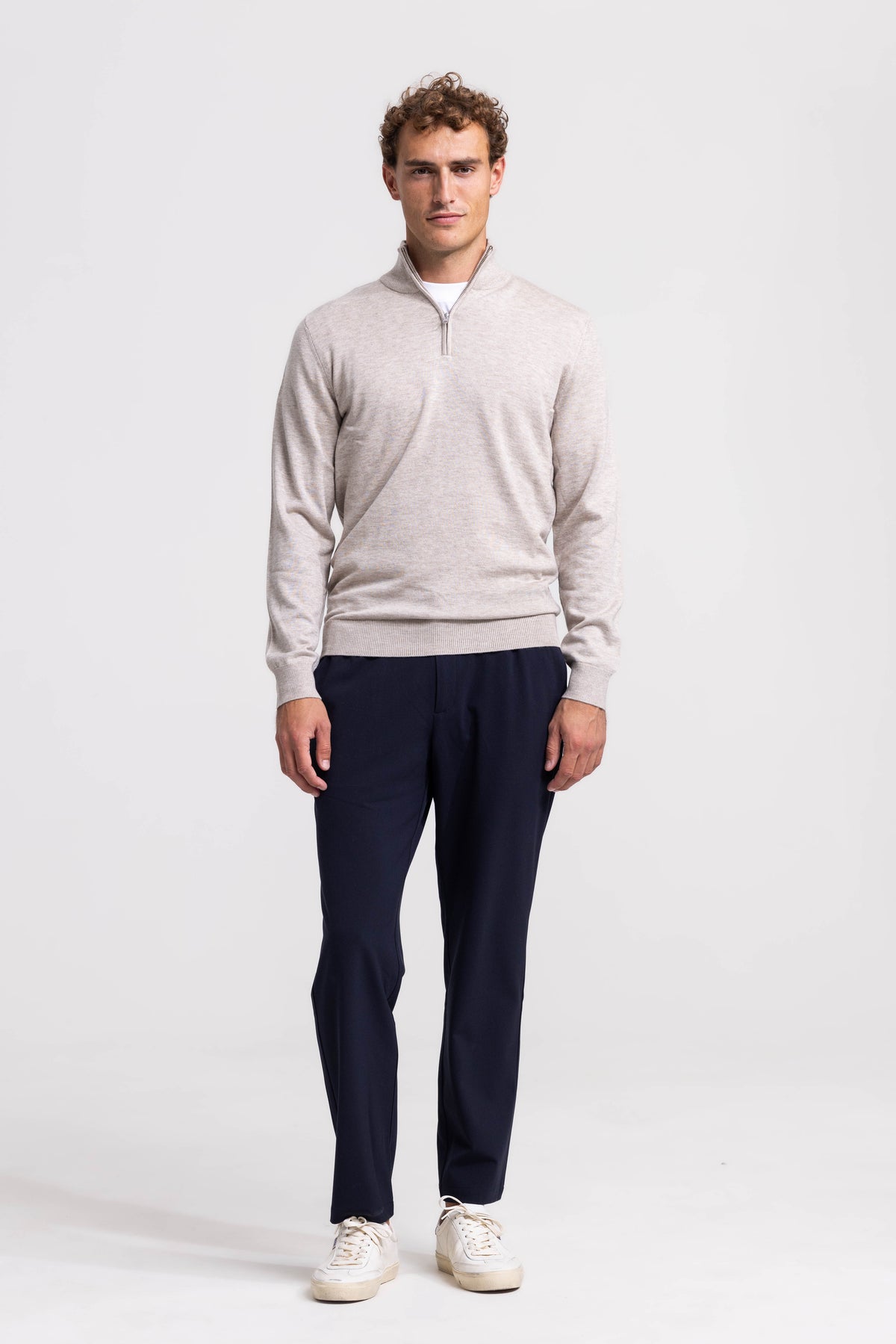Quarter-zip - Beige