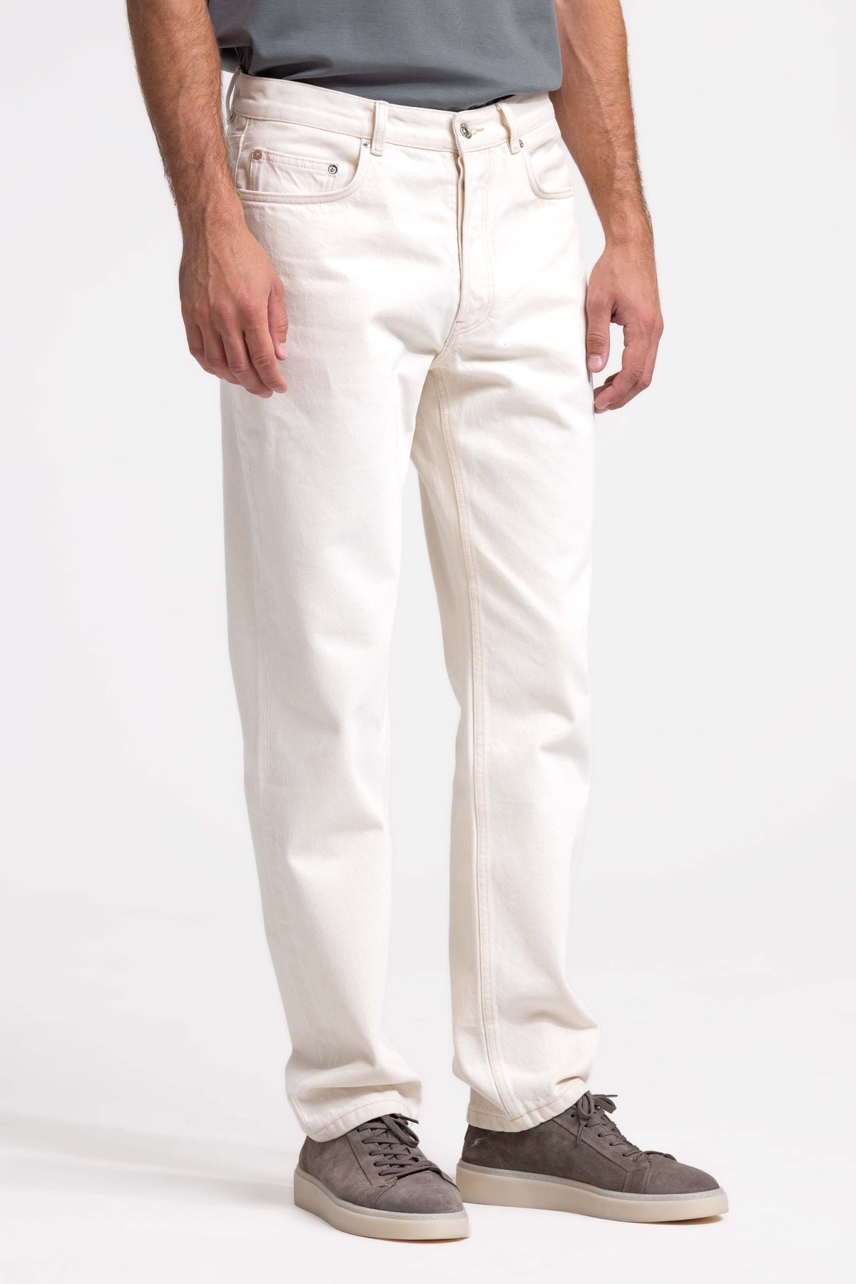 Straight Fit Jeans - Off-white