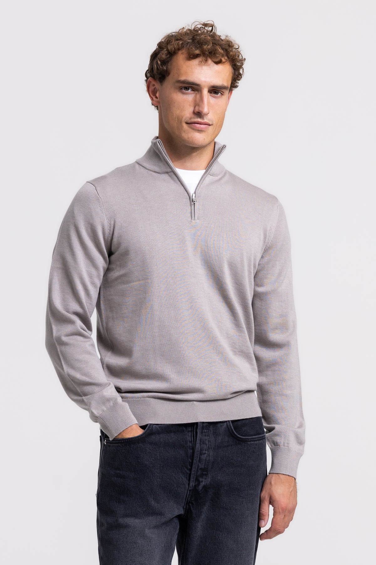 Quarter-zip - Taupe