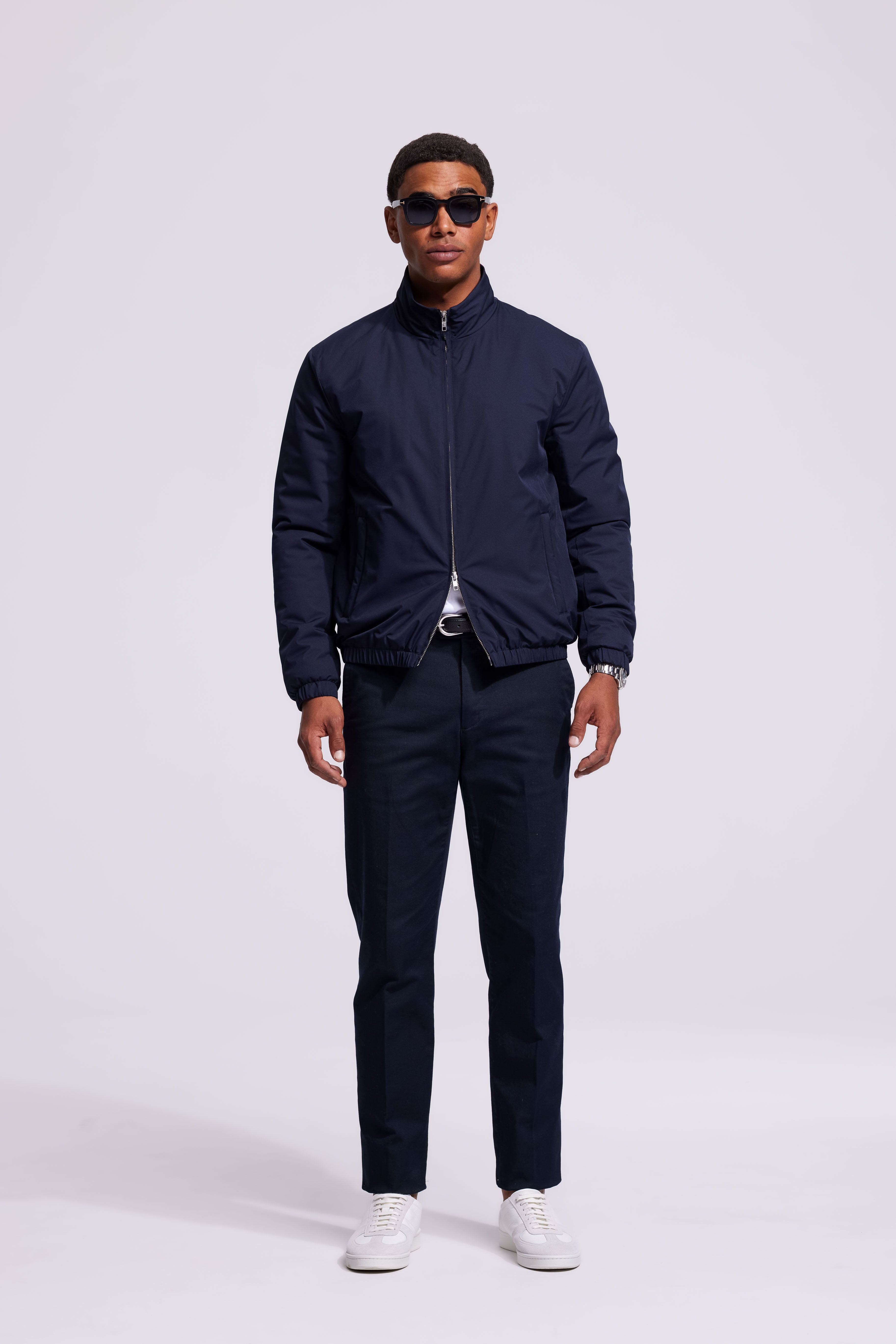 Gewatteerde jas donkerblauw
