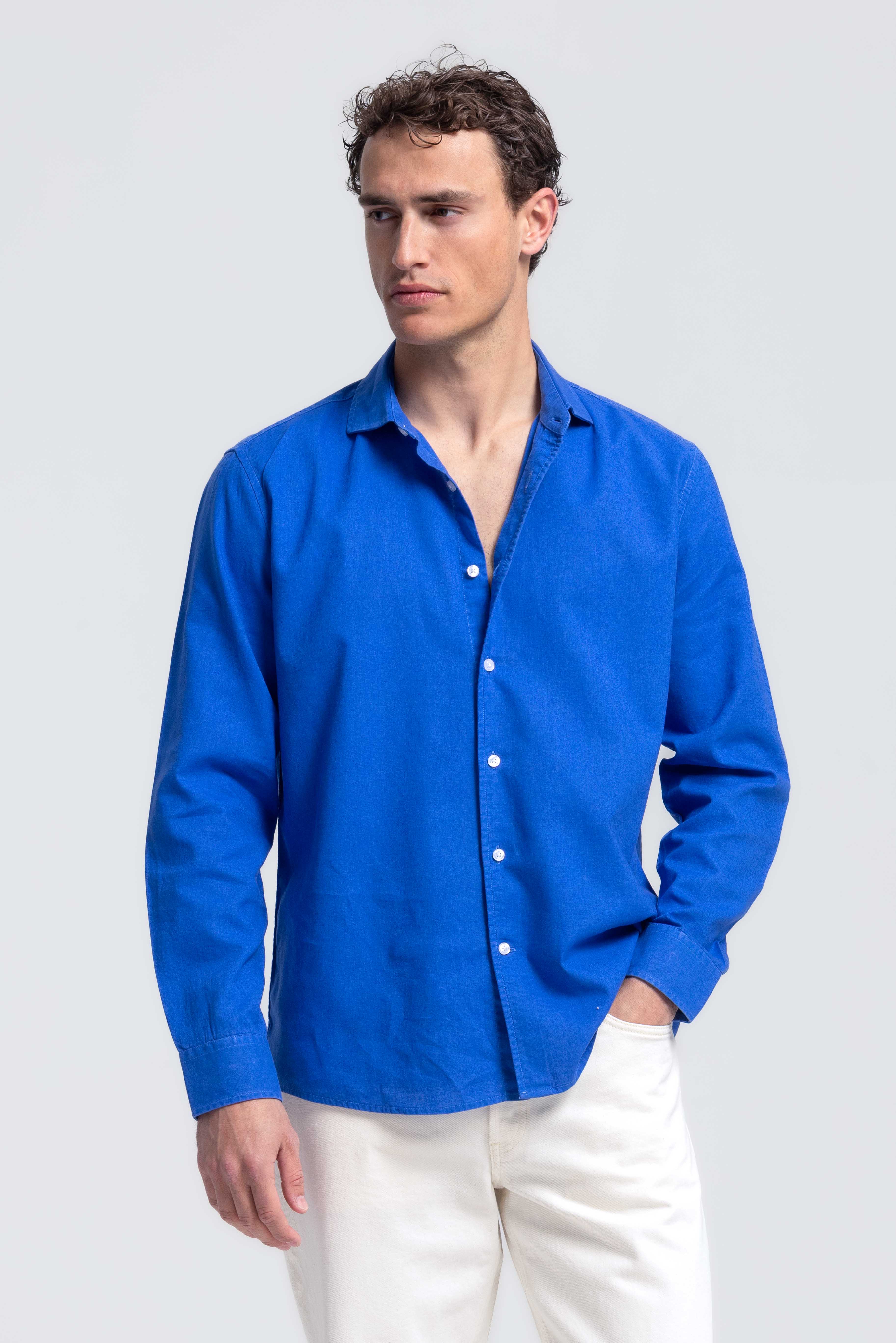 Linen Shirt Lindo Kobalt Blue