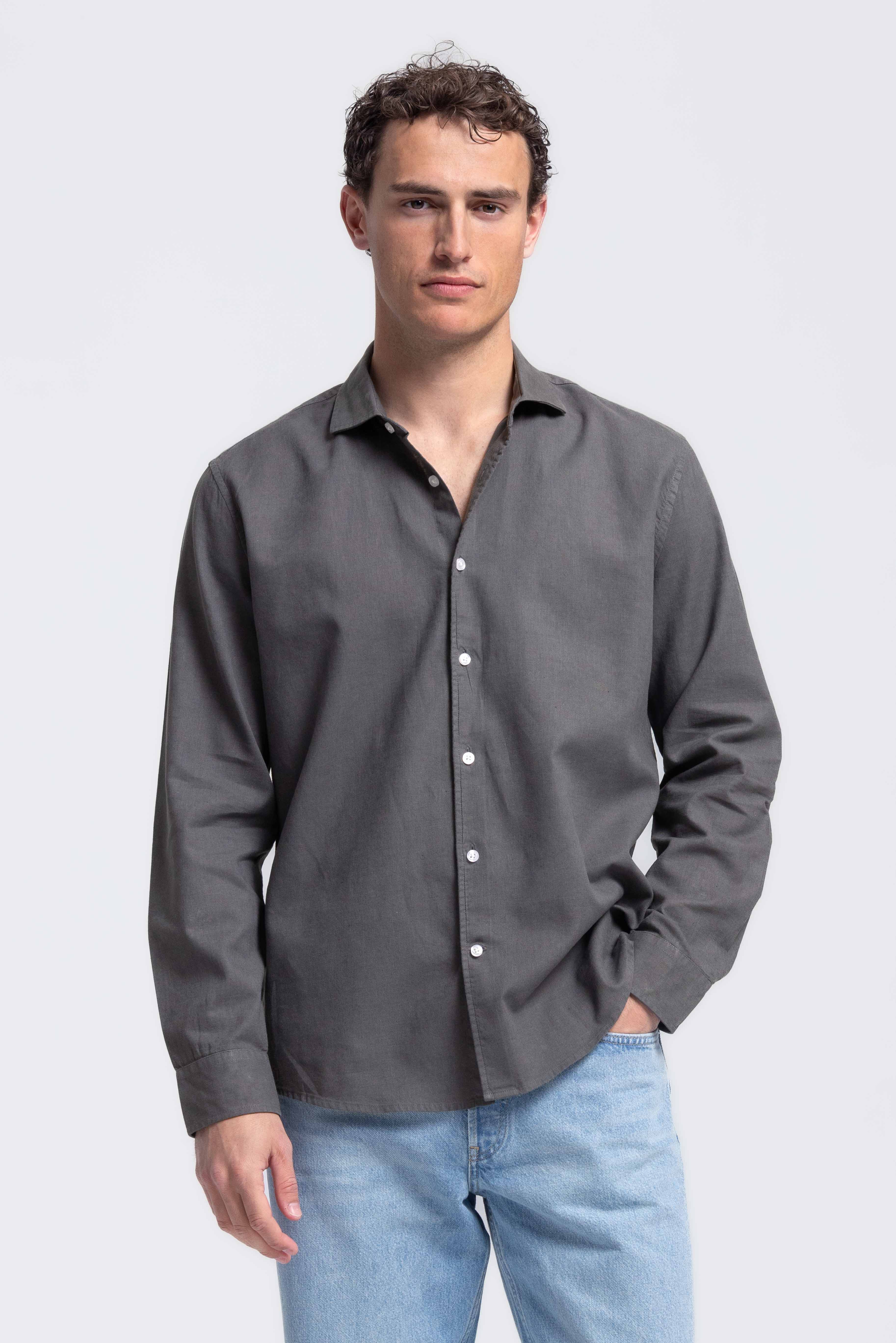 Linen Shirt Lindo Olive Green