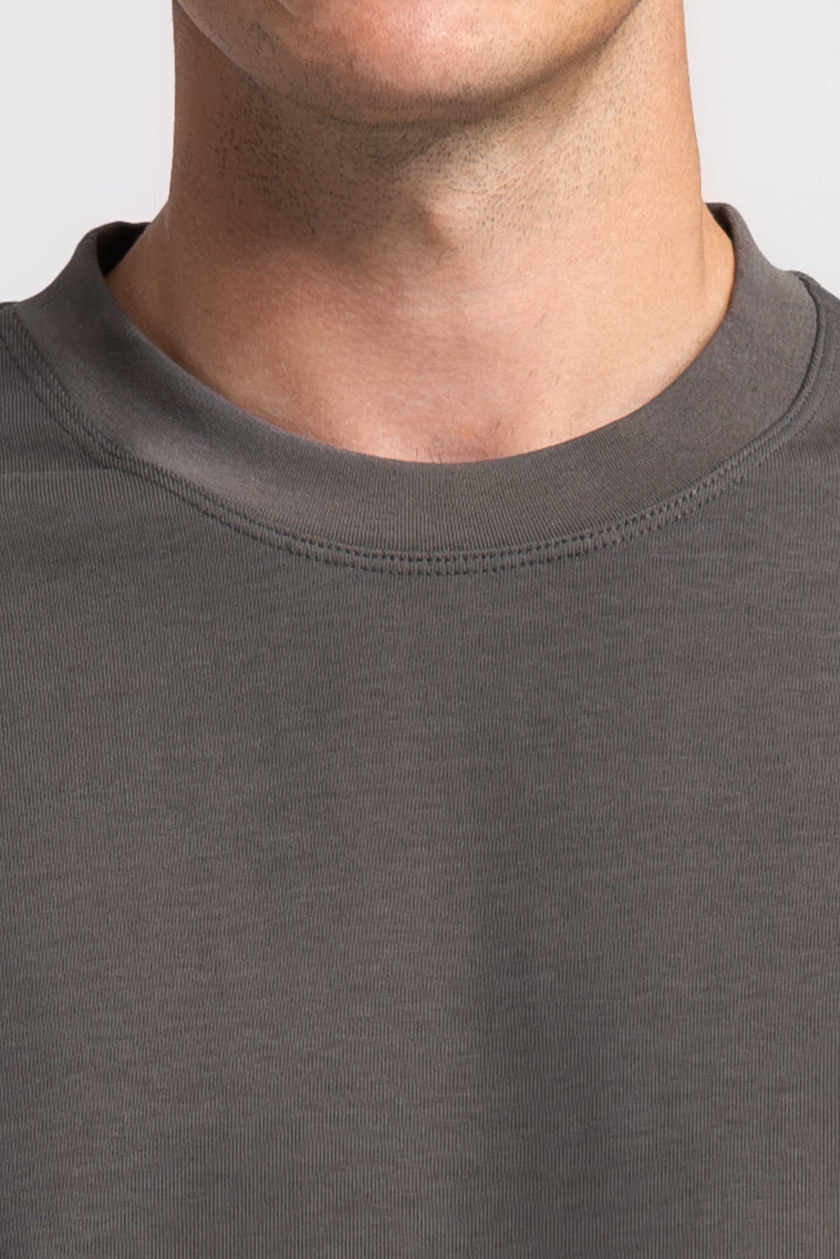 Schweres Langarm-T-Shirt – Dunkelgrün