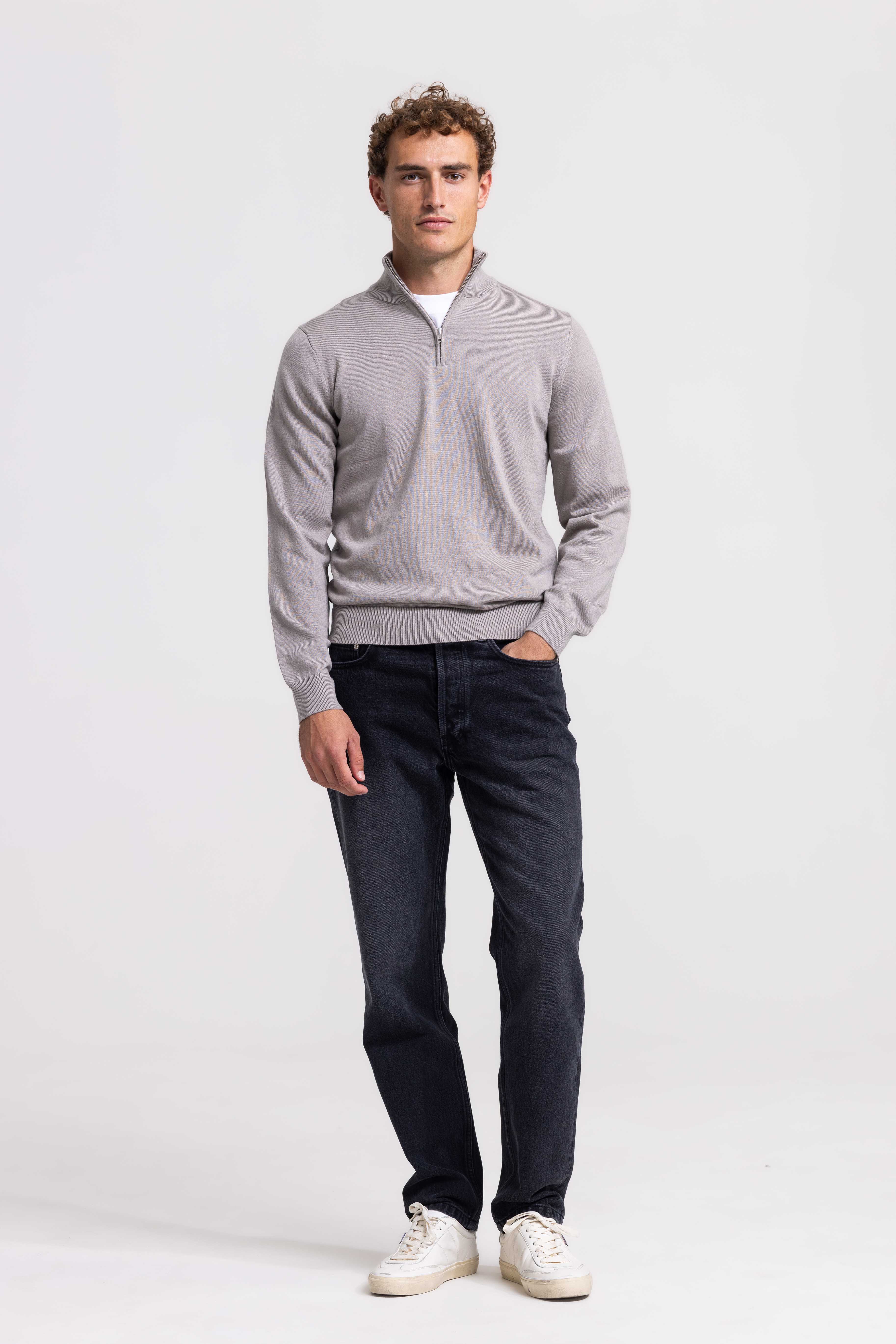 Quarter-zip - Taupe