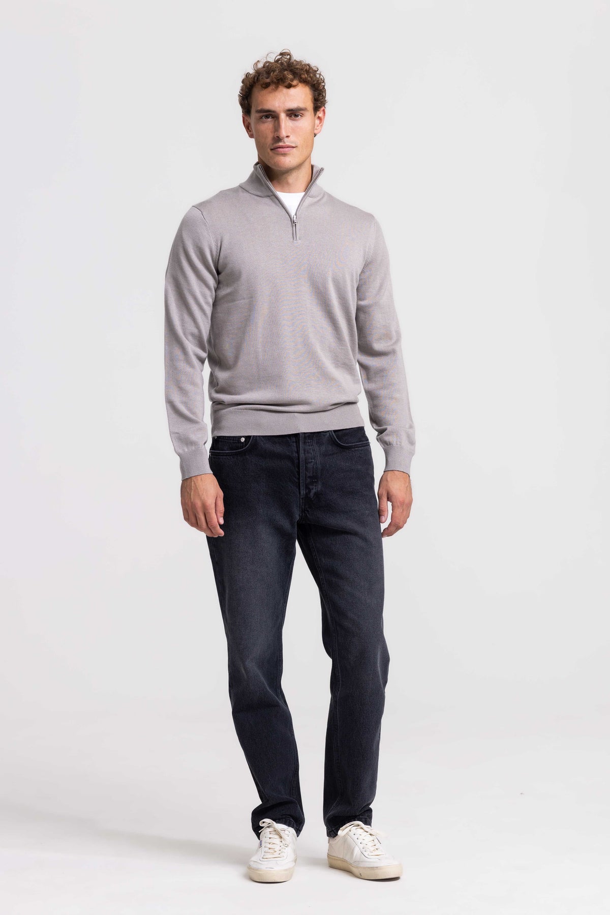 Quarter-Zip - Taupe
