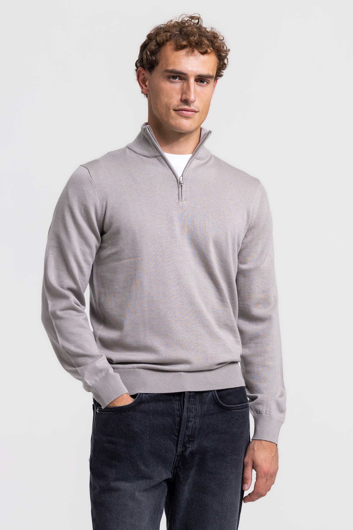 Quarter-zip - Taupe