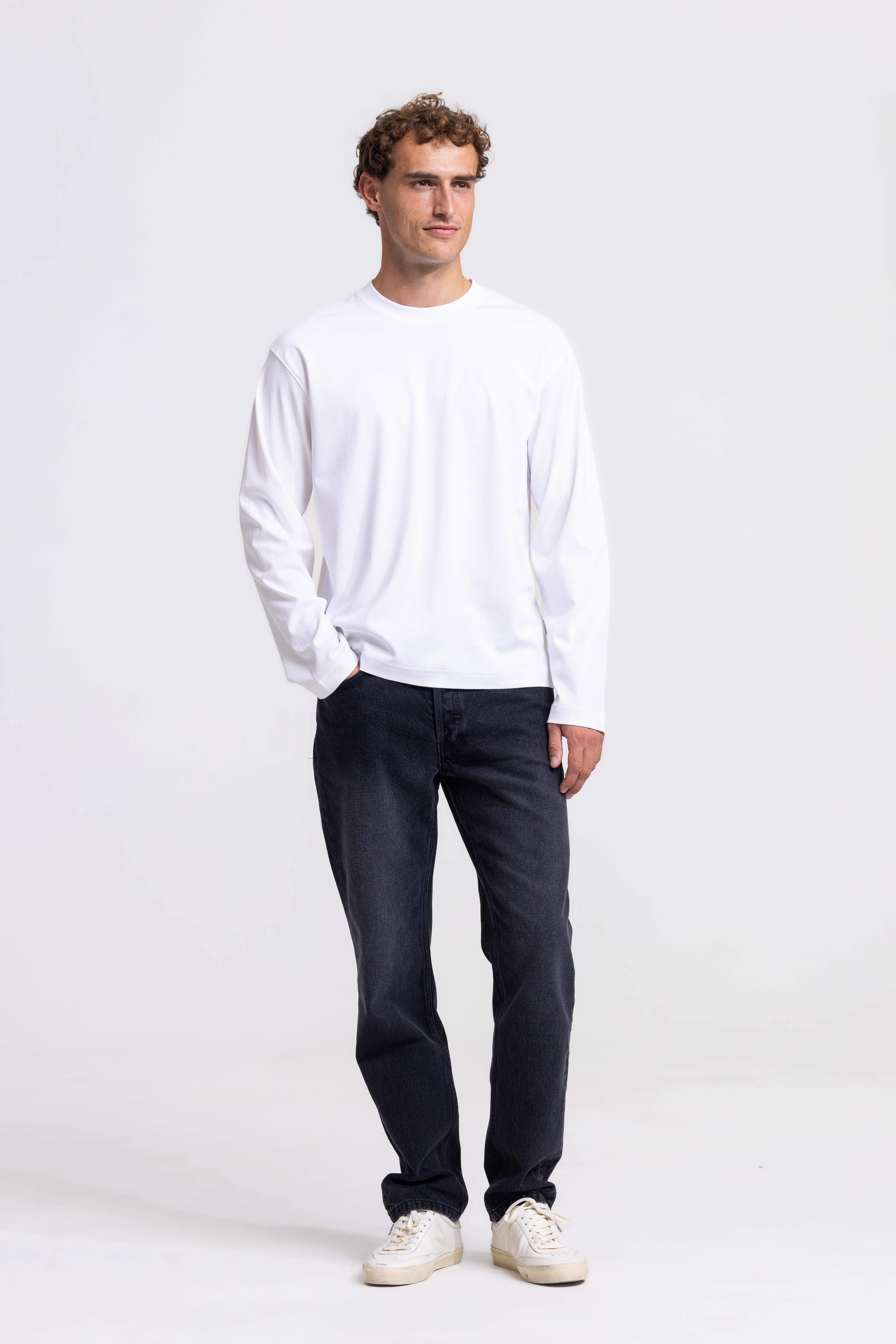 Signature Interlock T-shirt Longsleeve - White