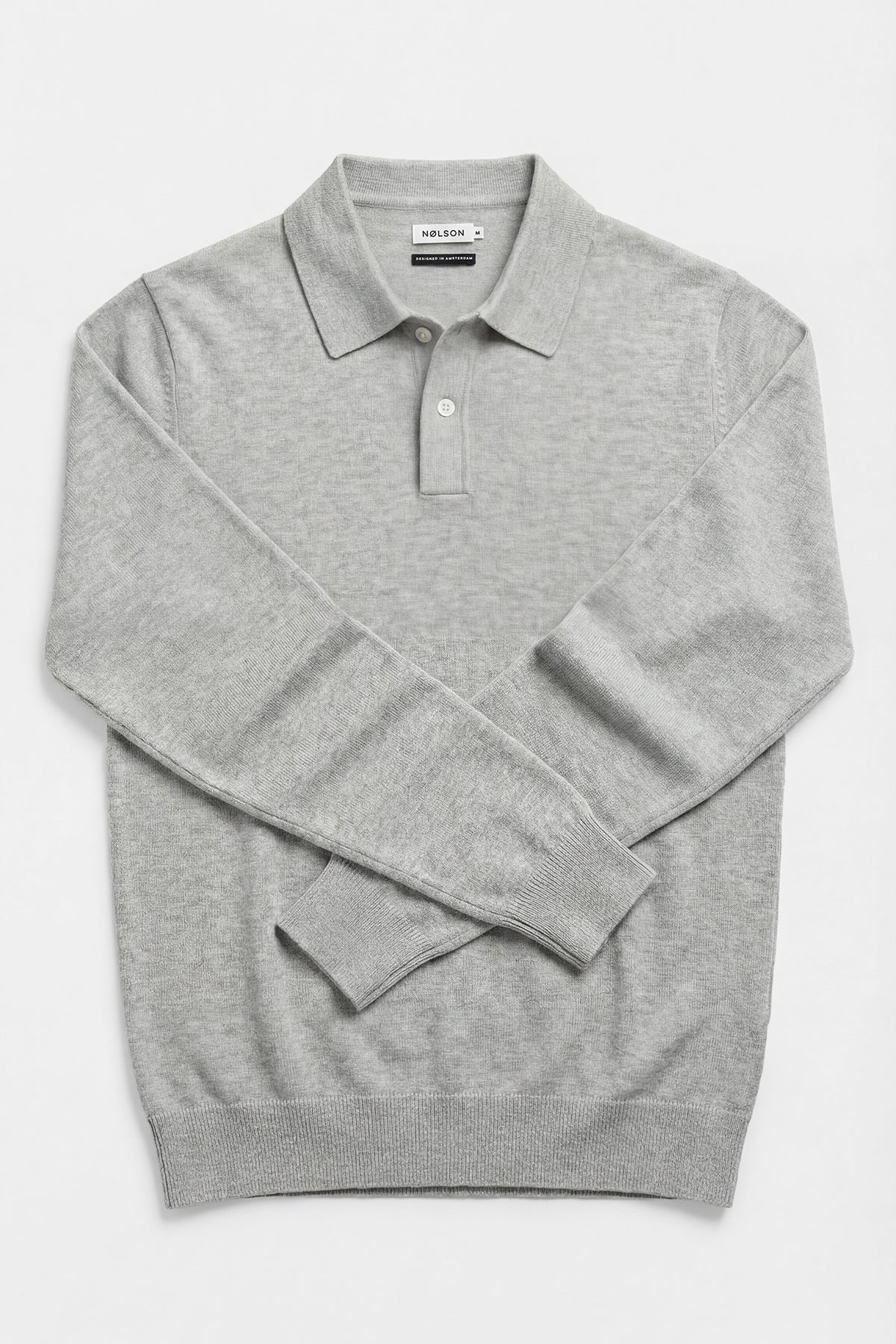 Knitted Polo Light Grey