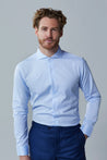 Light blue slim fit shirt men