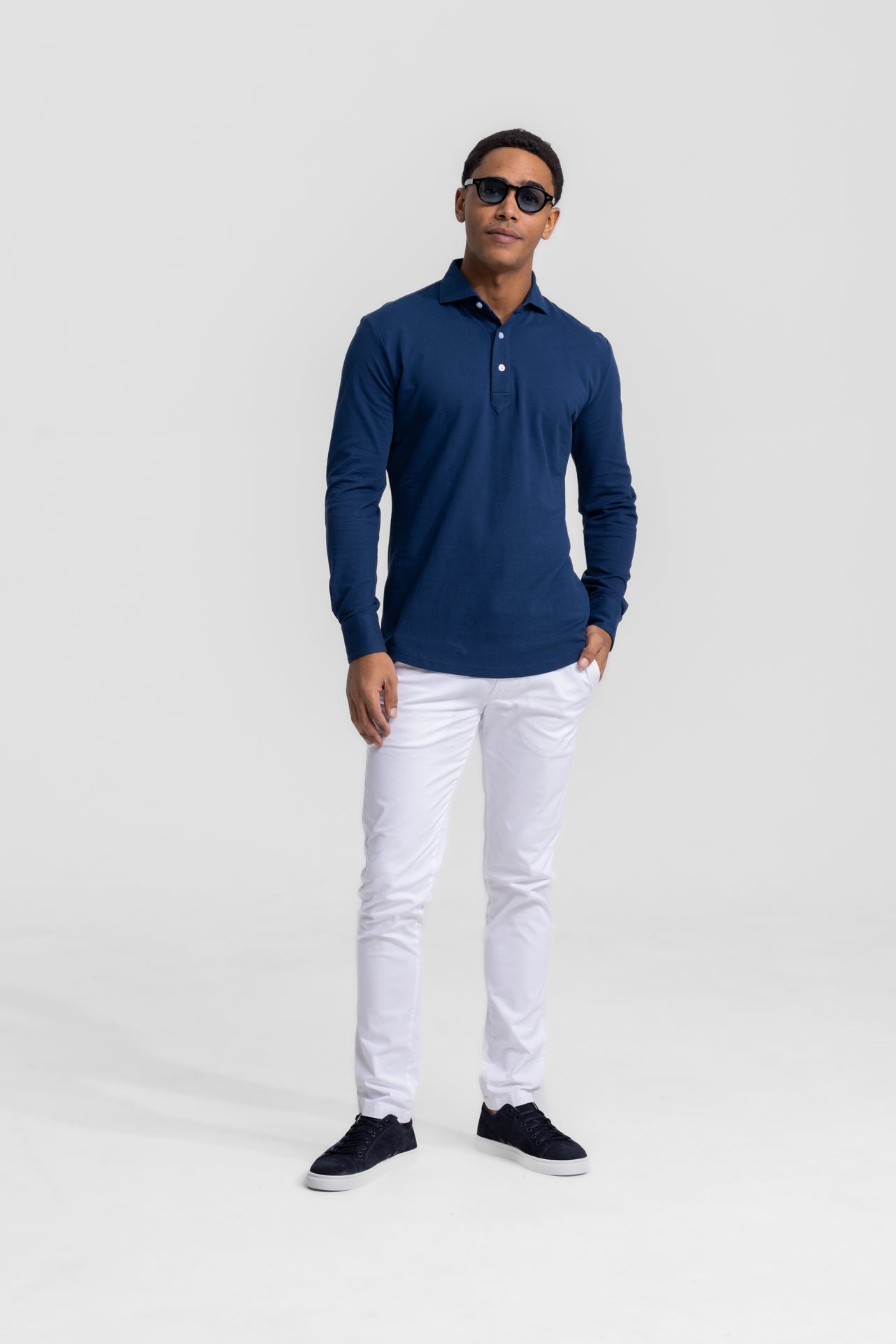 navy polo shirt for men