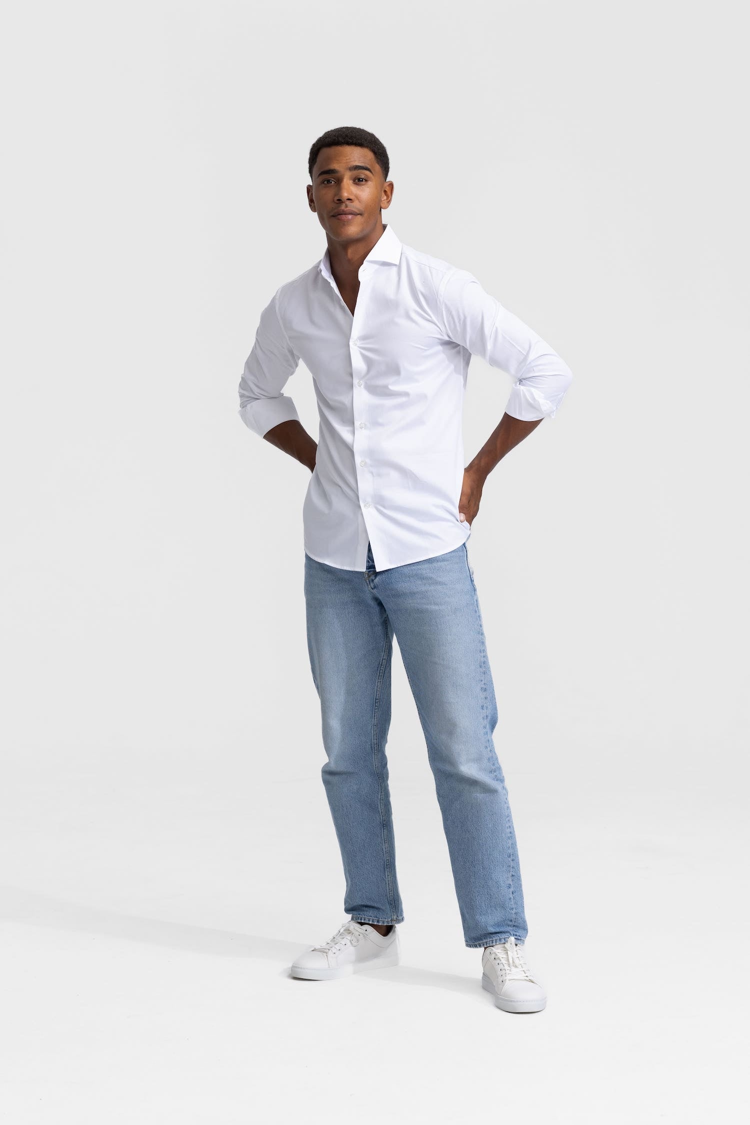 Stockholm white slim-fit shirt - NØLSON