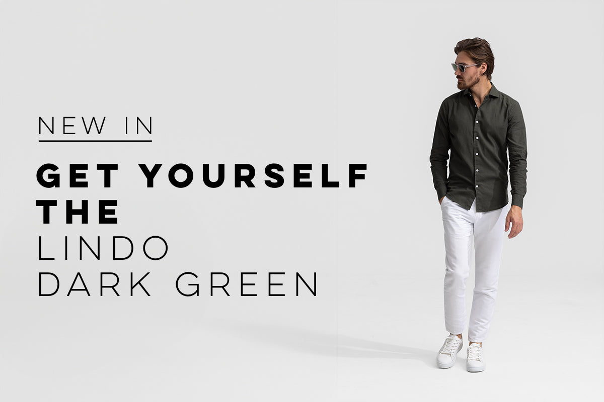 green linen shirt