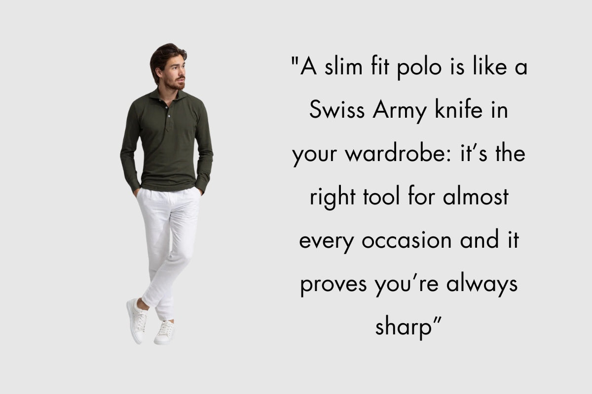 slim fit polo
