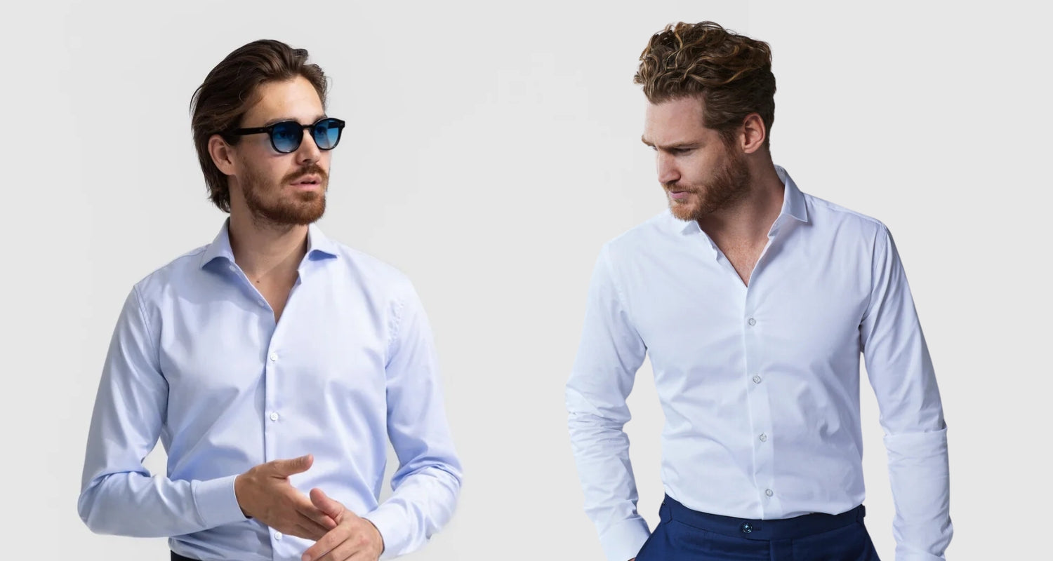 Welke kleur overhemd bij blauw pak