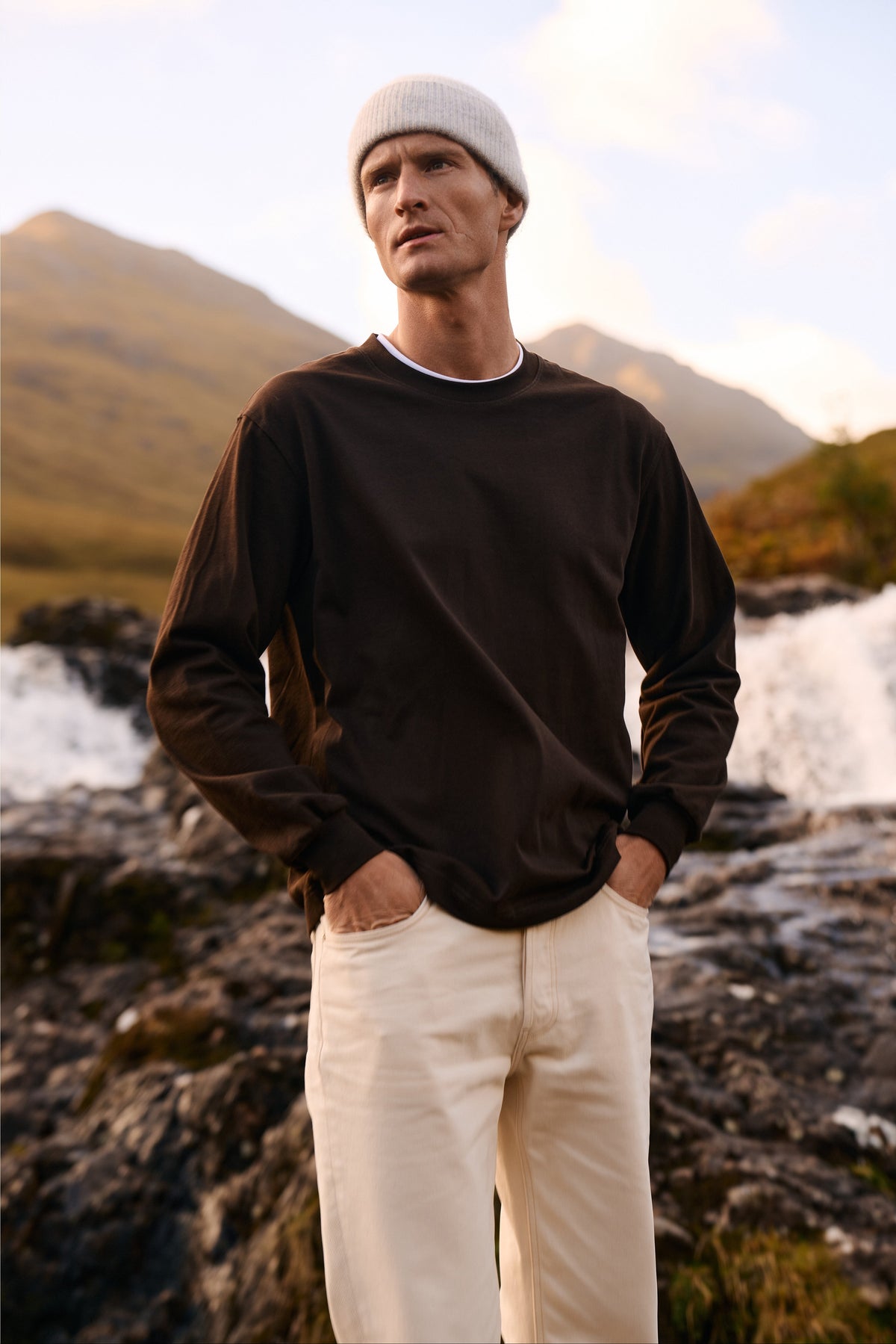Heavyweight T-shirt Longsleeve - Dark Brown