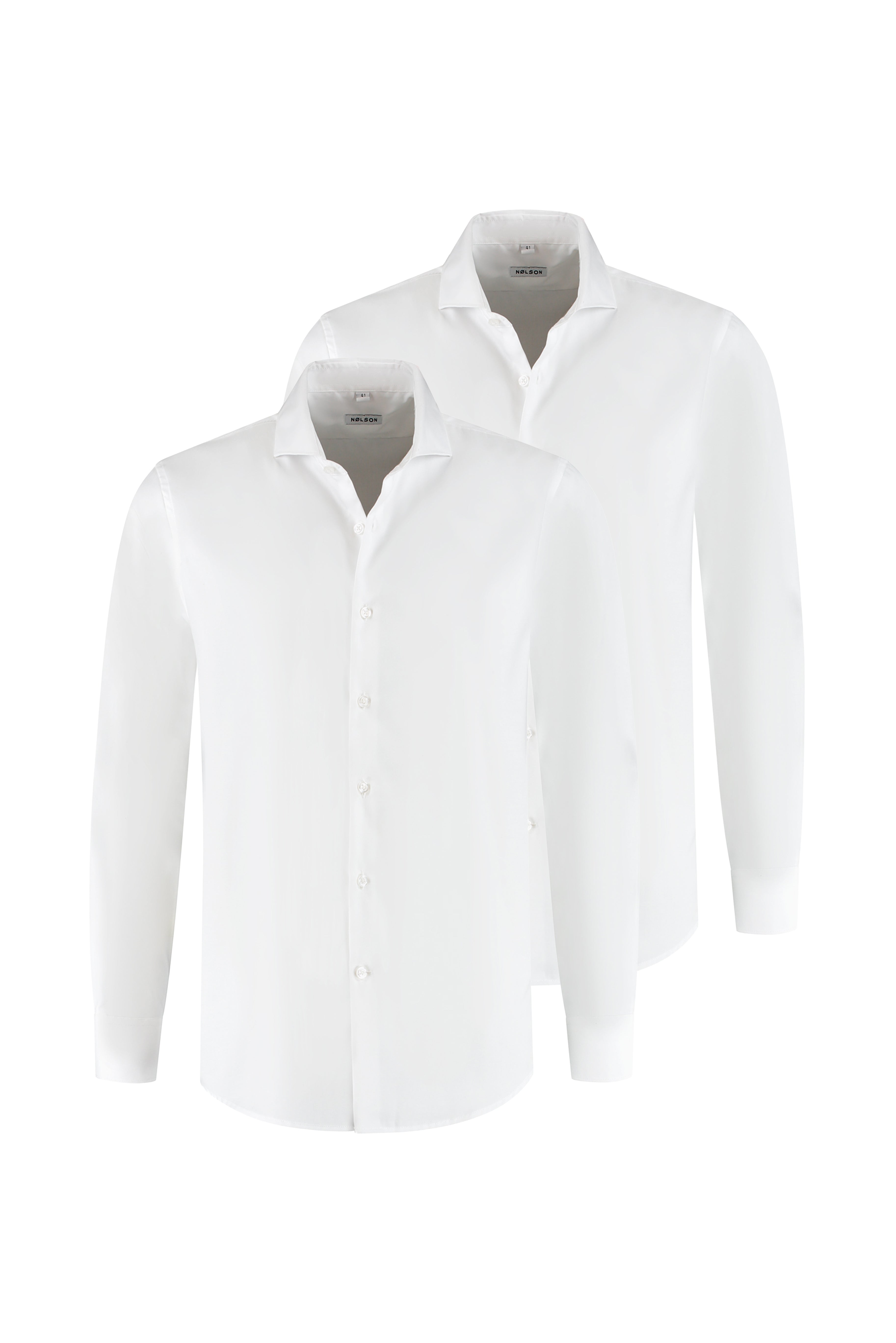 2-Pack White Business Shirt Bundle