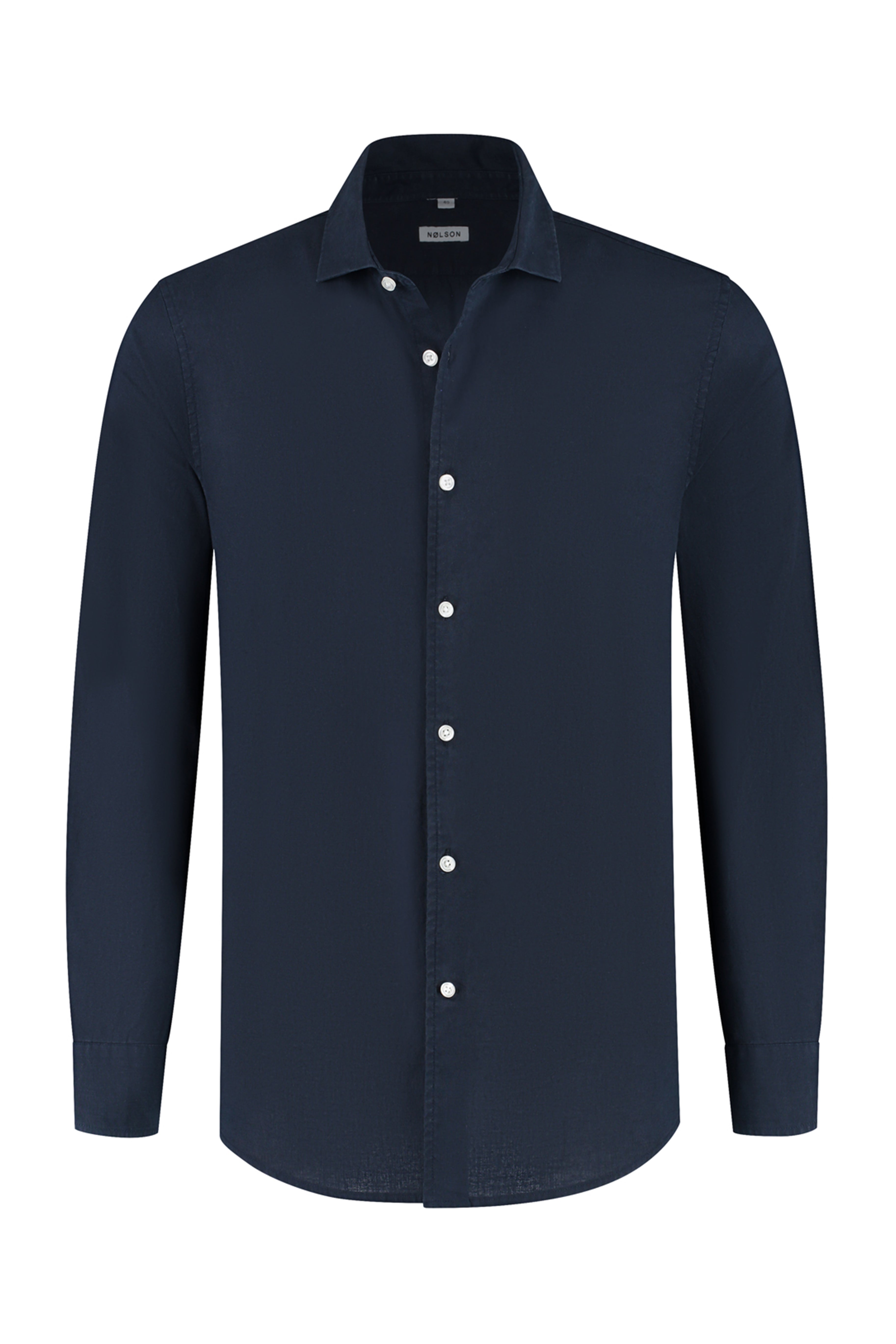 Lindo donkerblauw linnen overhemd