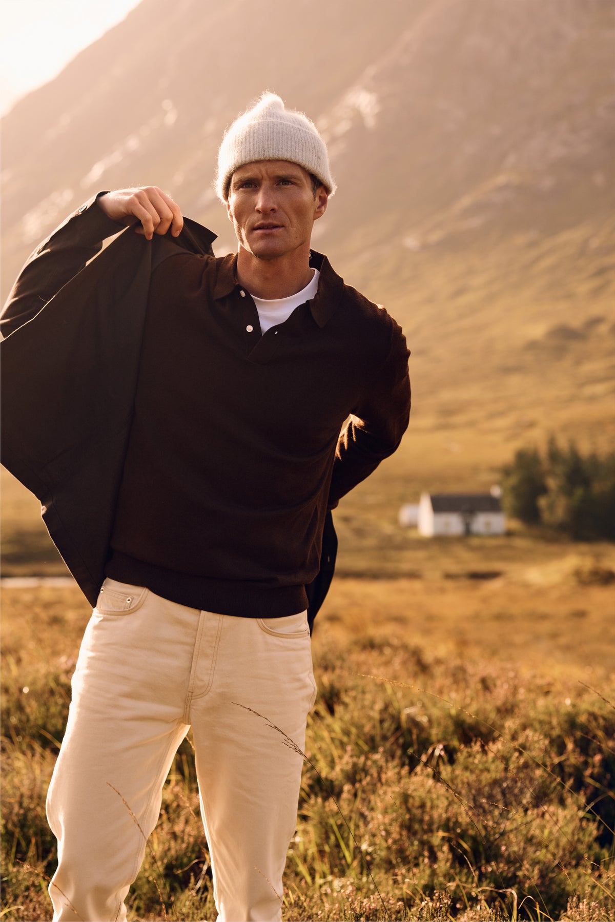 Knitted Polo - Dark Brown