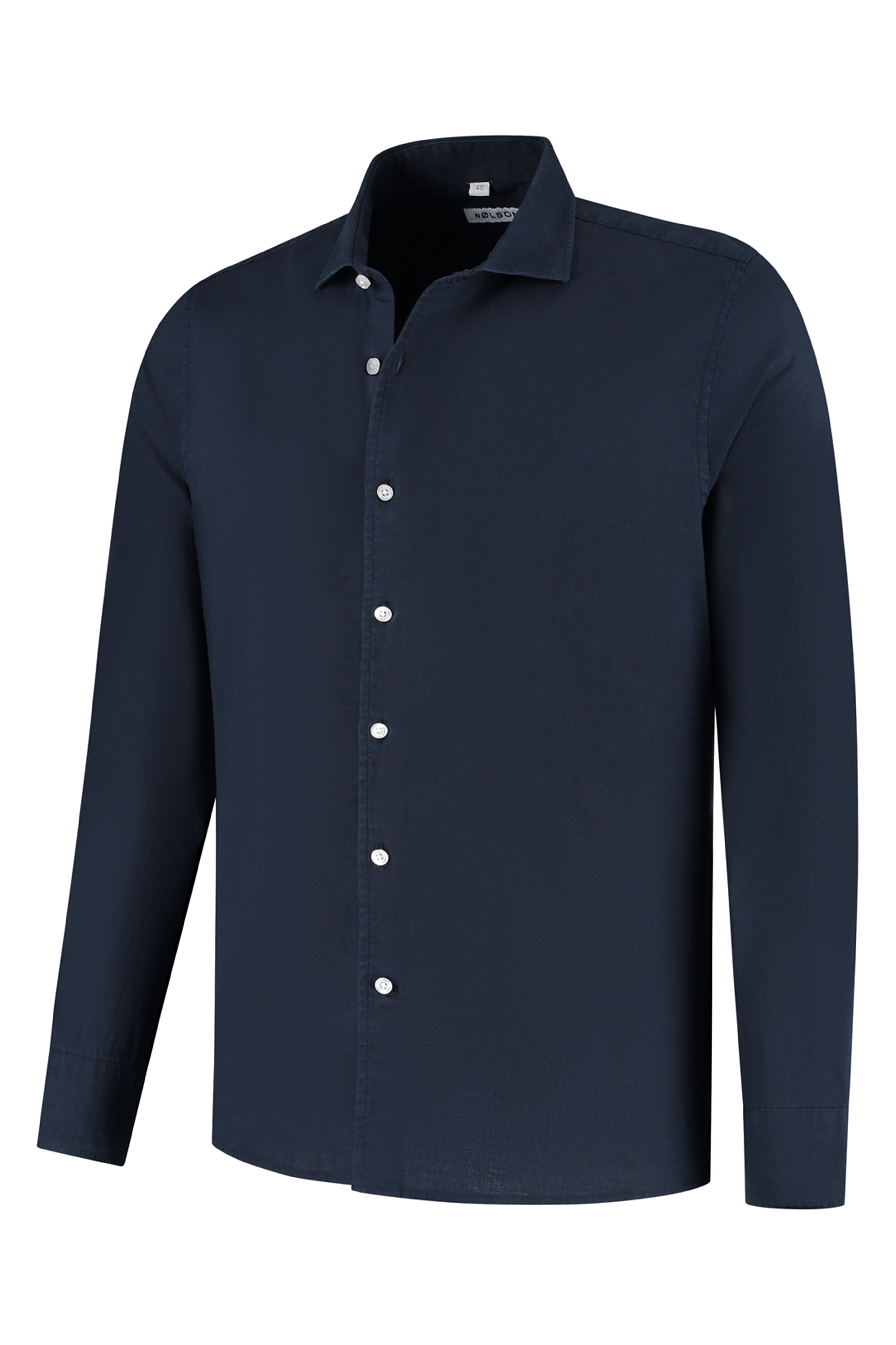 Lindo donkerblauw linnen overhemd