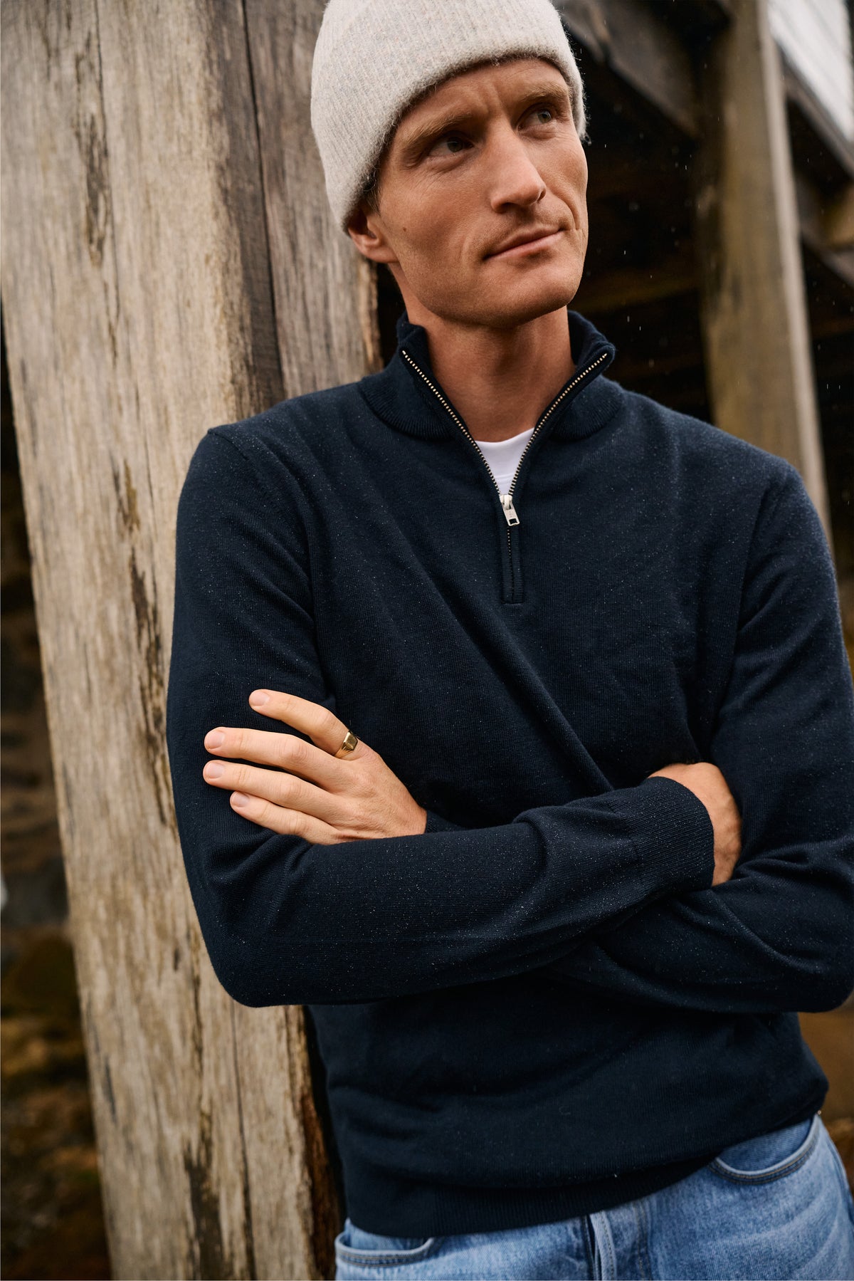 Quarter-zip - Donkerblauwe