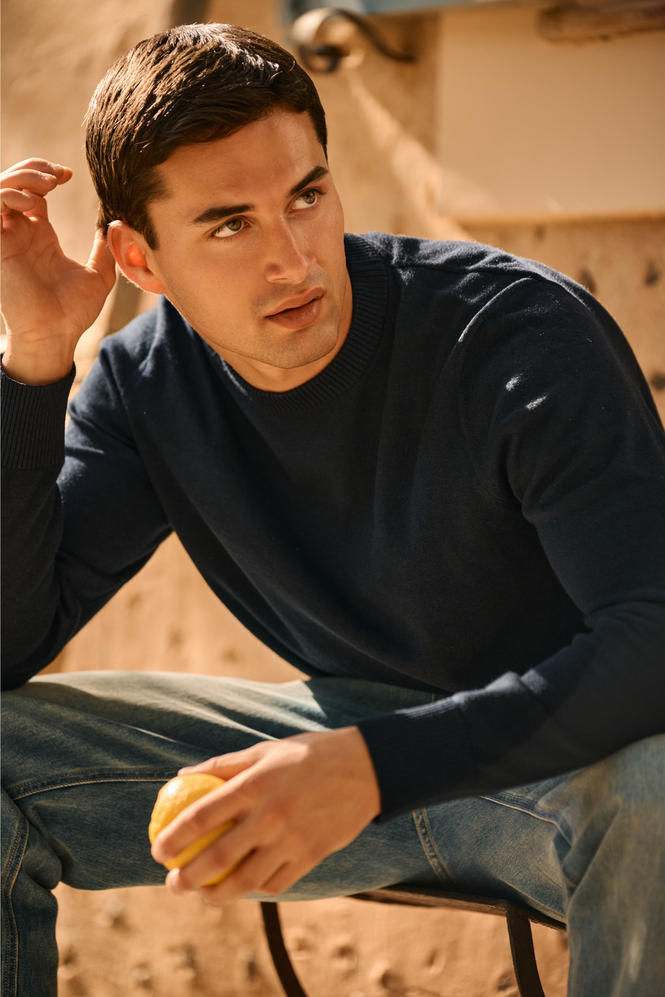 Crewneck trui - Donkerblauw