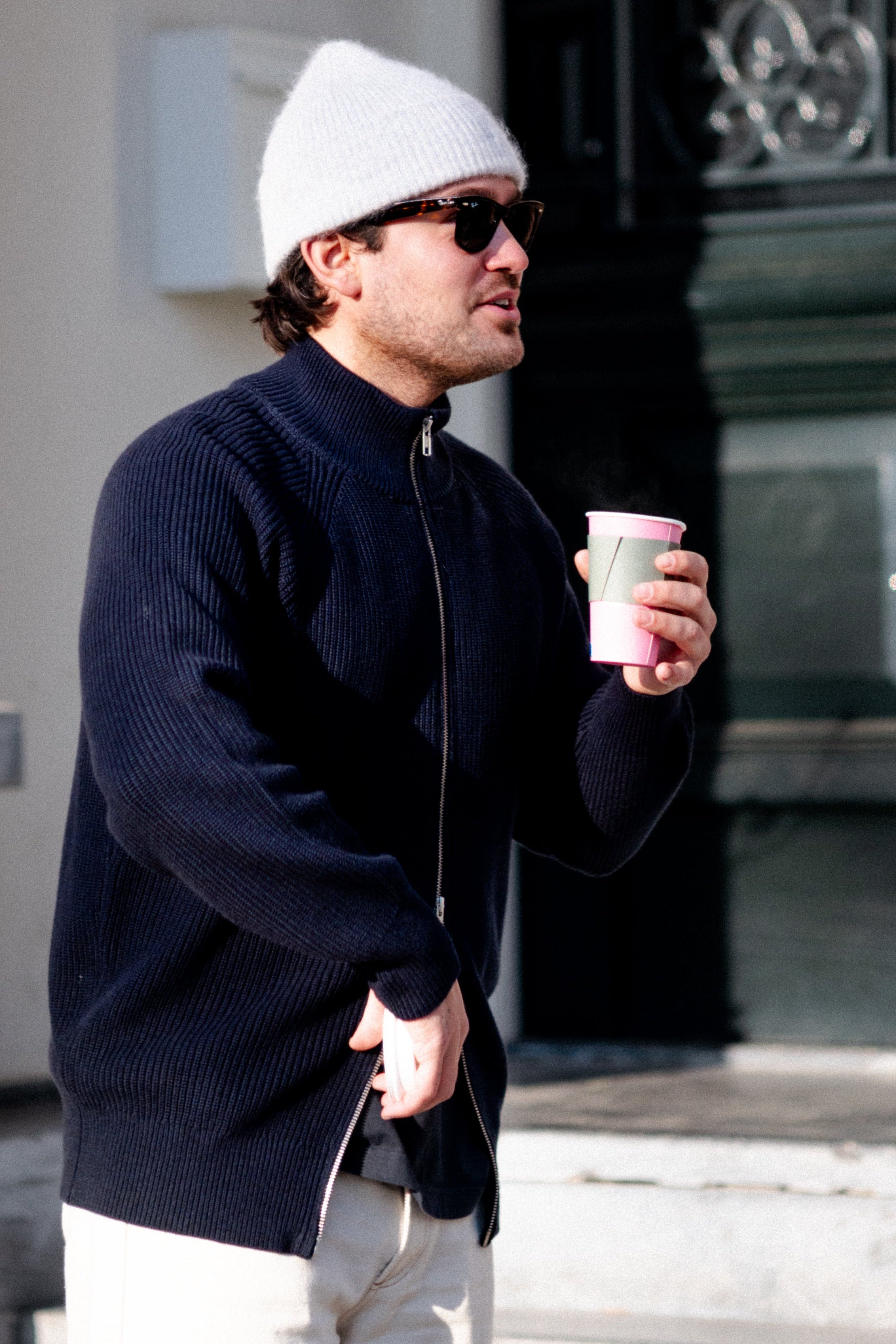 Rib Cardigan - Dark Blue