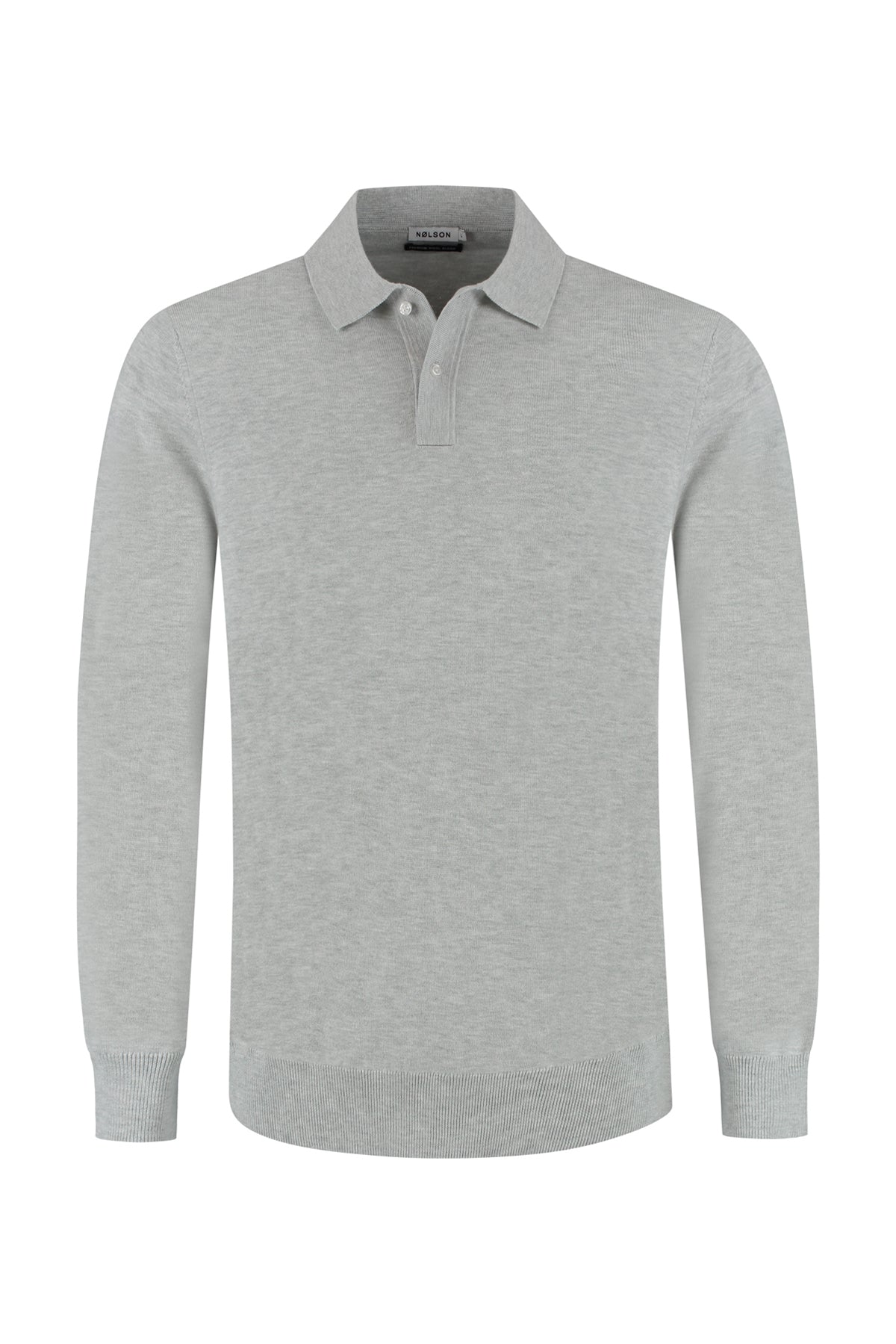 Knitted Polo Light Grey