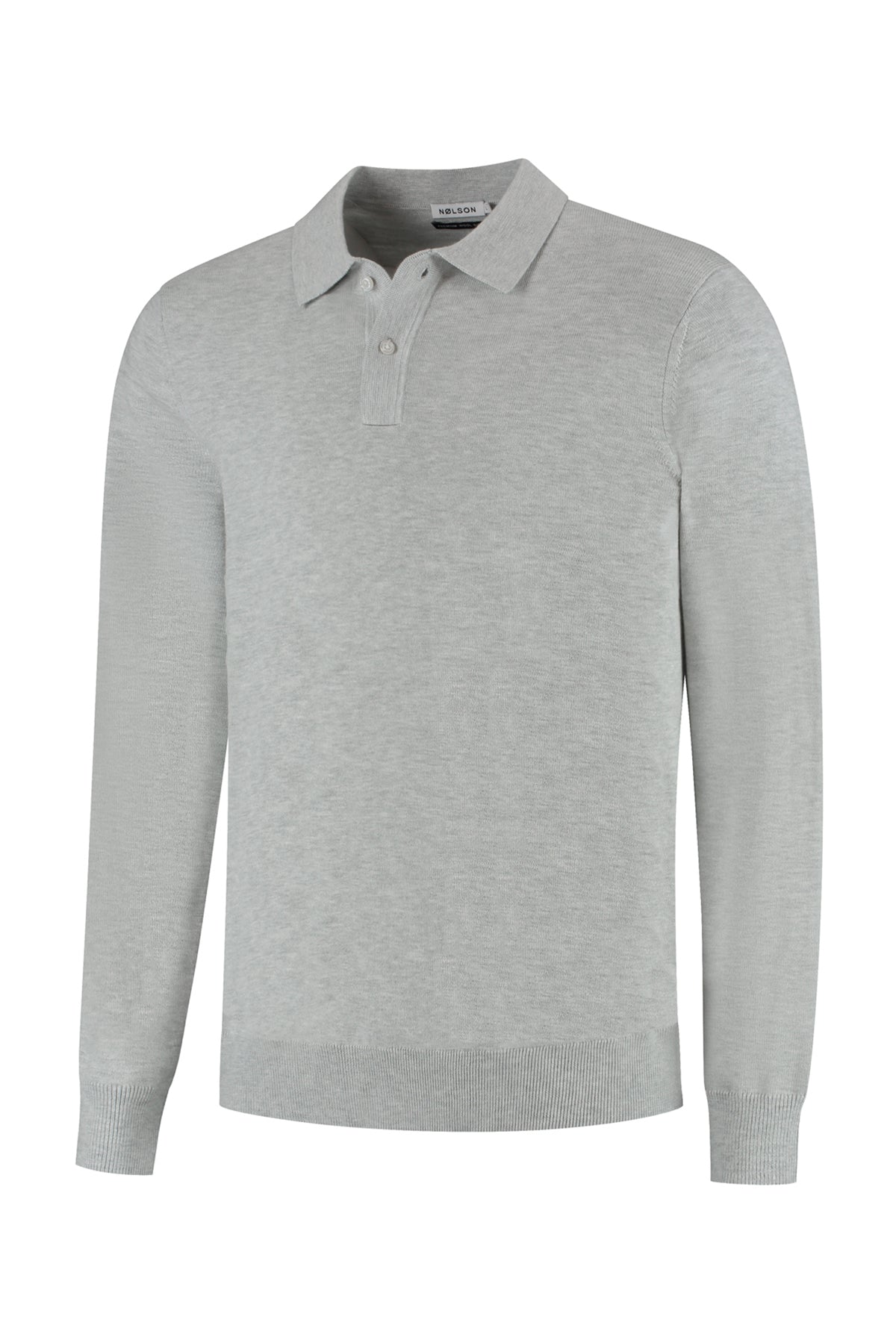 Knitted Polo Light Grey
