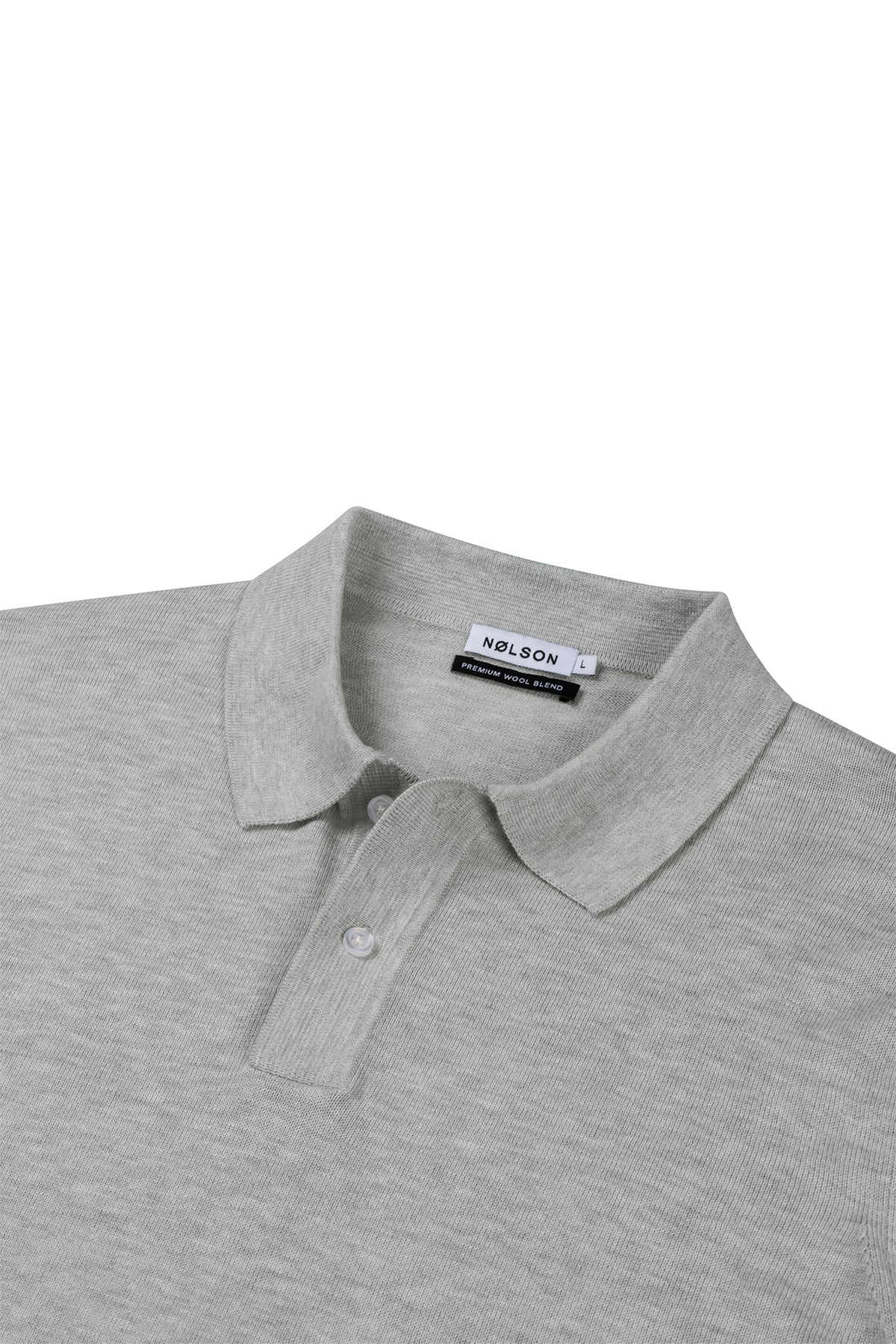 Knitted Polo Light Grey