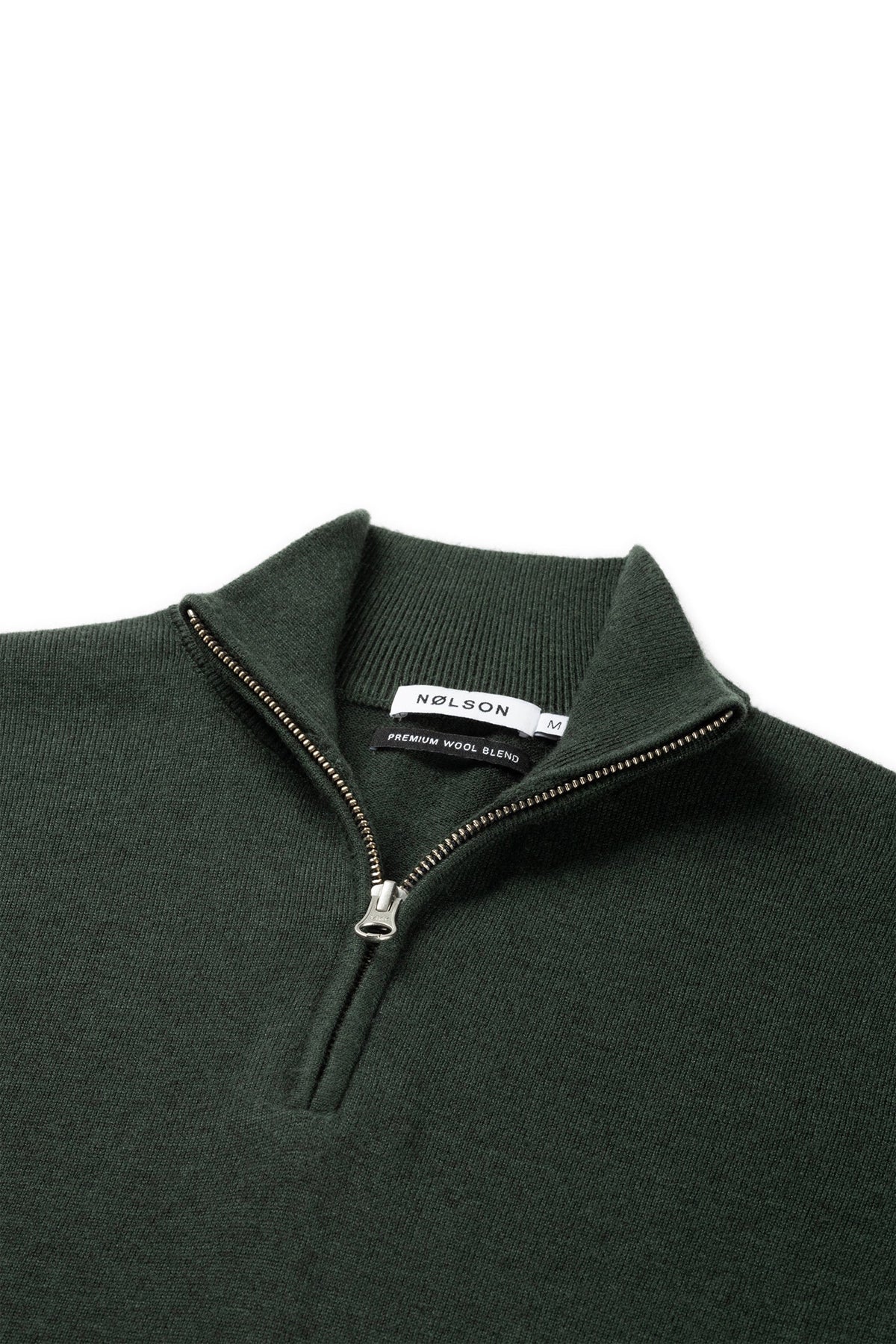 Quarter Zip Groen Trui Met Rits