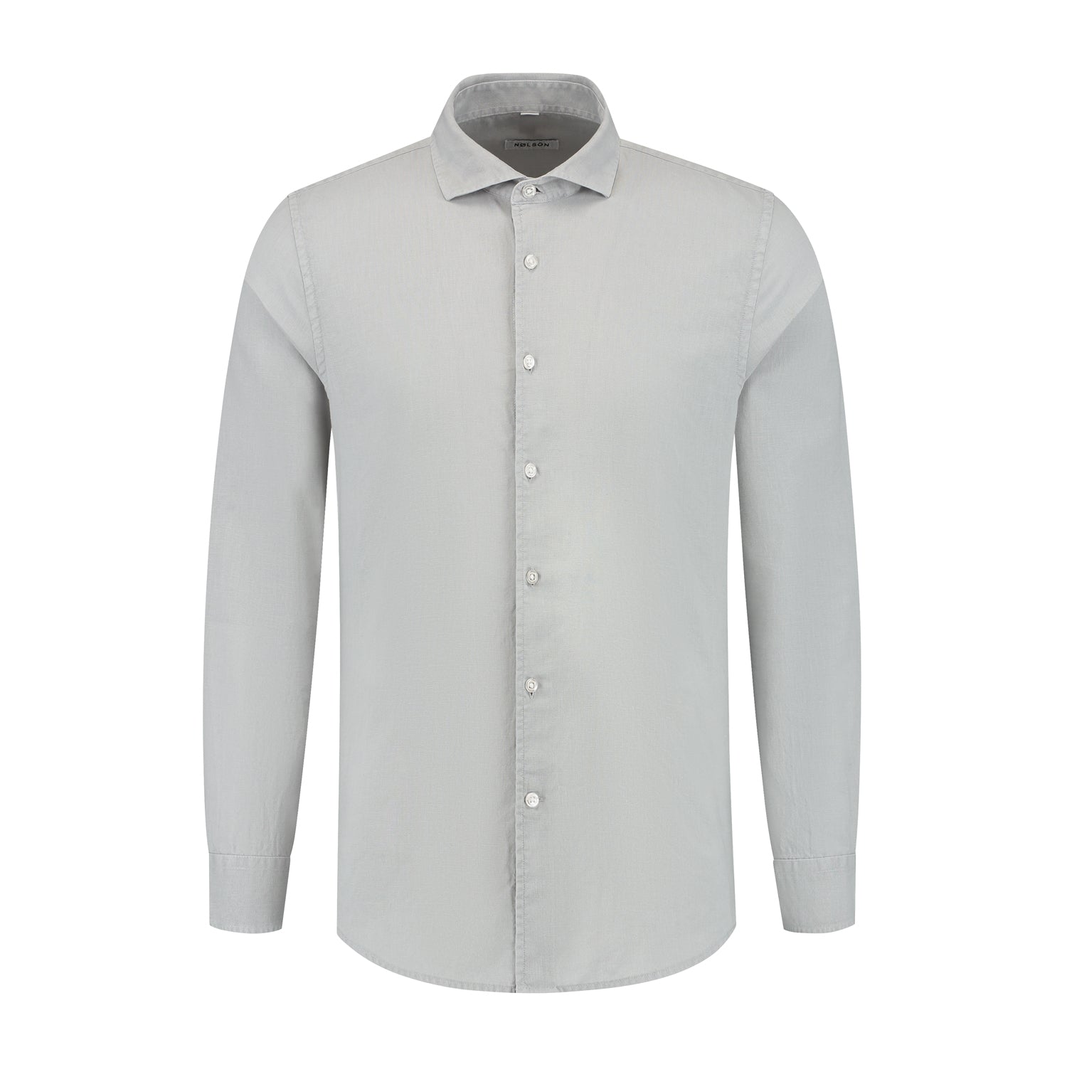 grey linen shirt