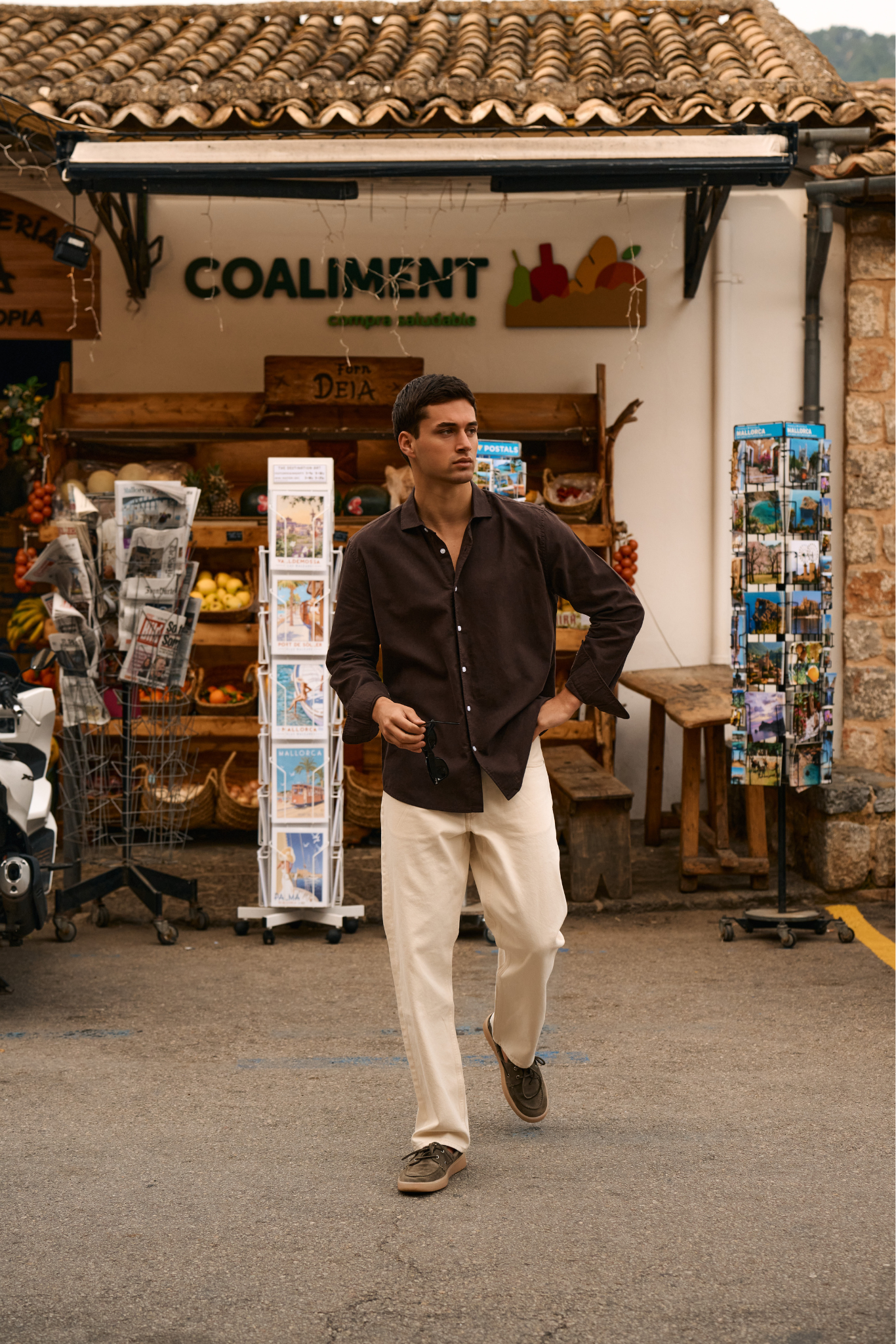 Linen Shirt Lindo Dark Brown