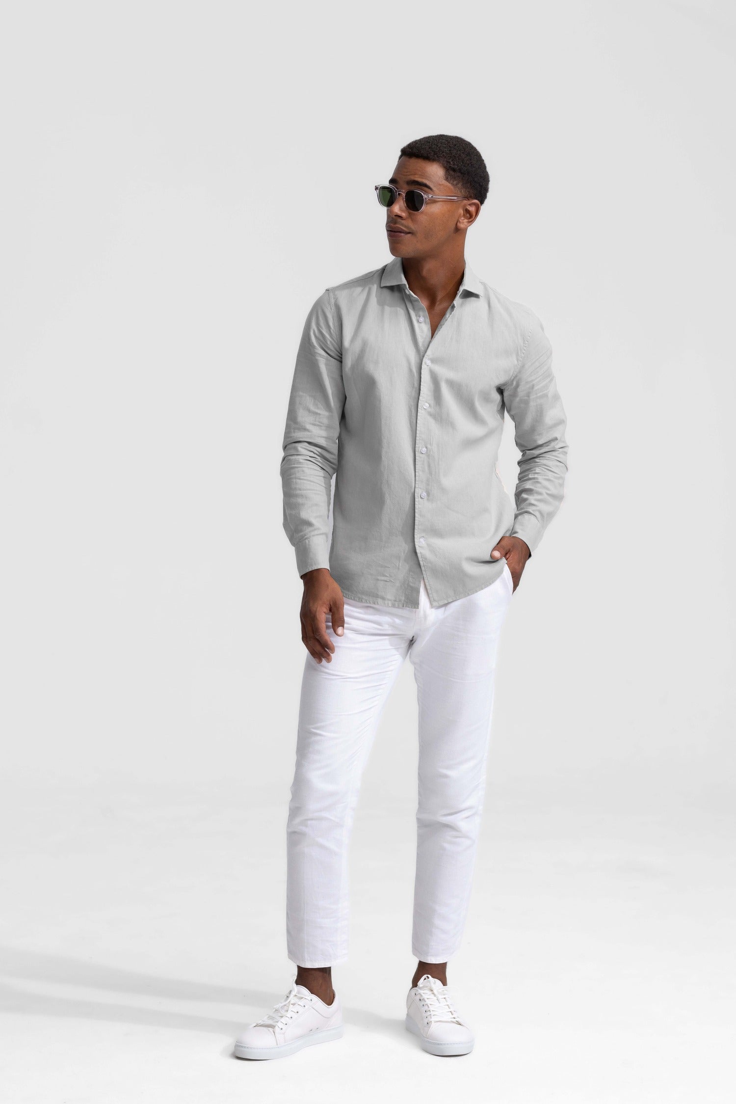 Lindo Grey Linen Shirt