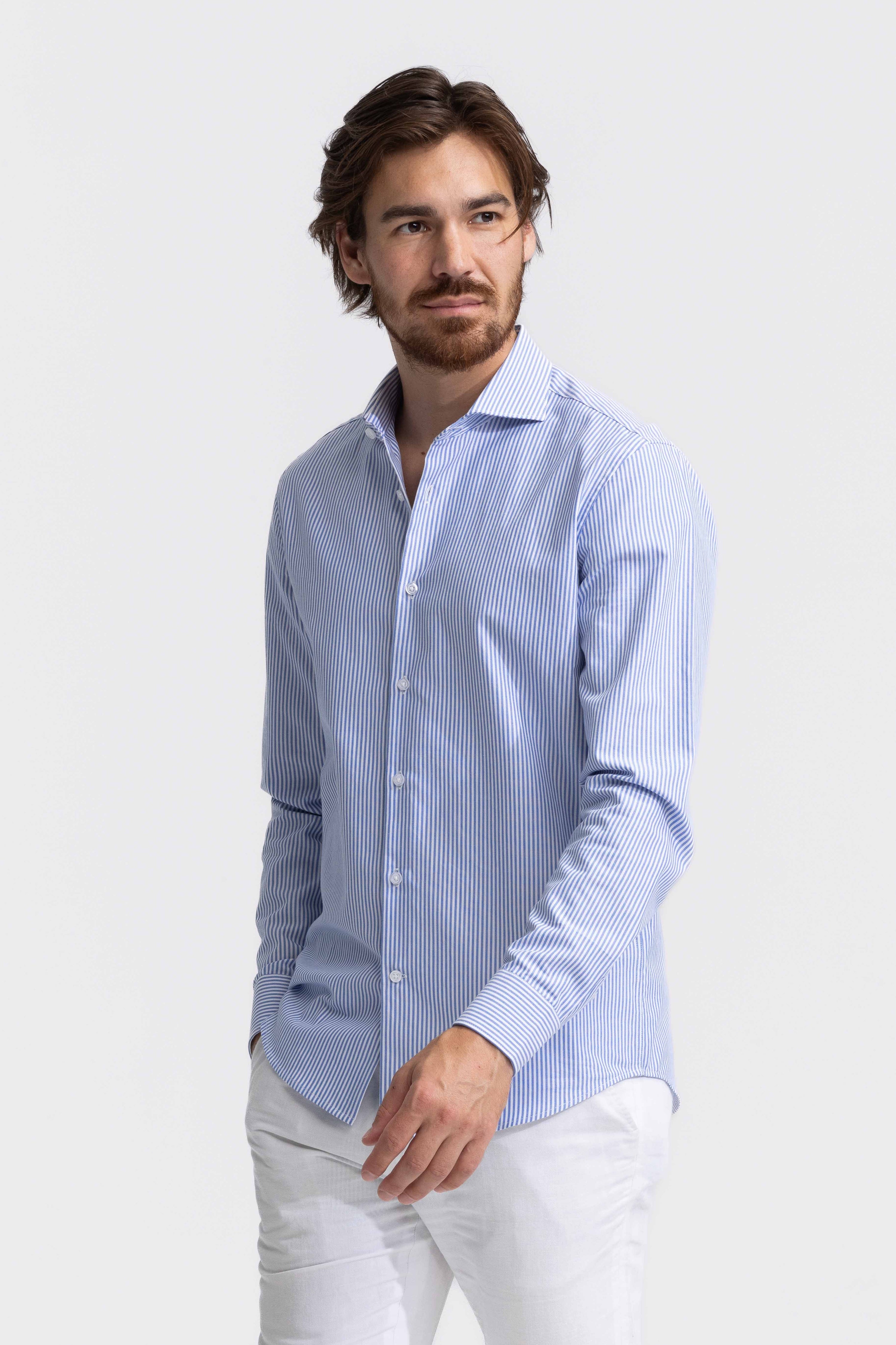 Strib Striped Shirt Blue