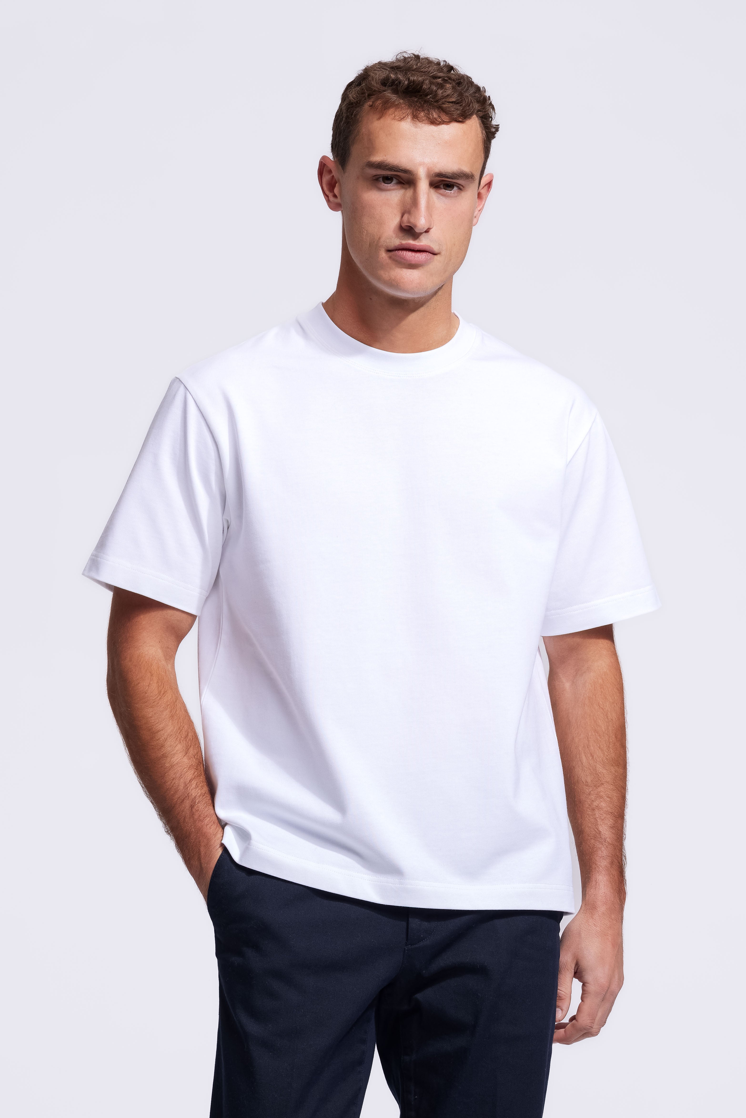 Schweres T-Shirt Weiß