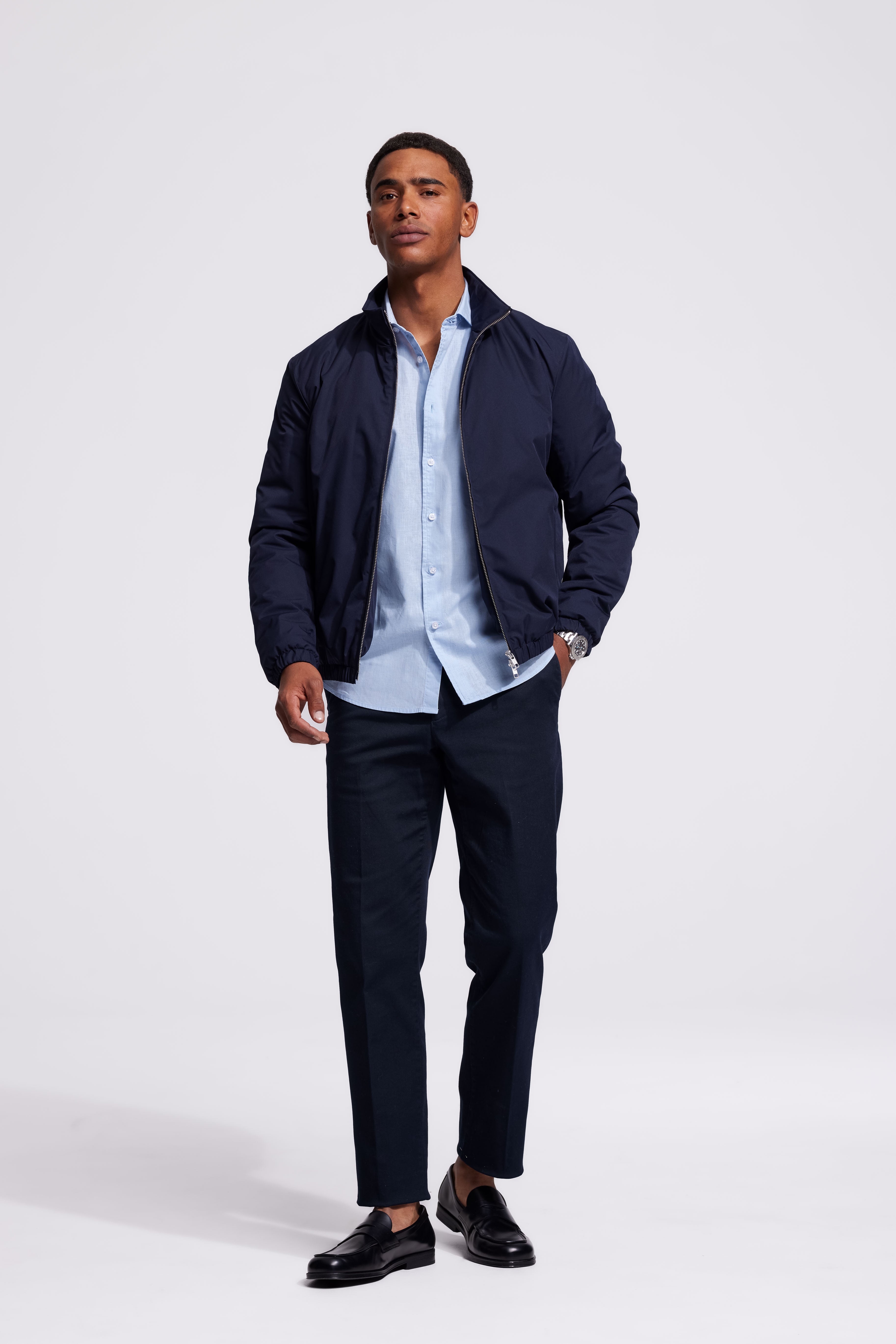 Lindo Light Blue Linen Shirt