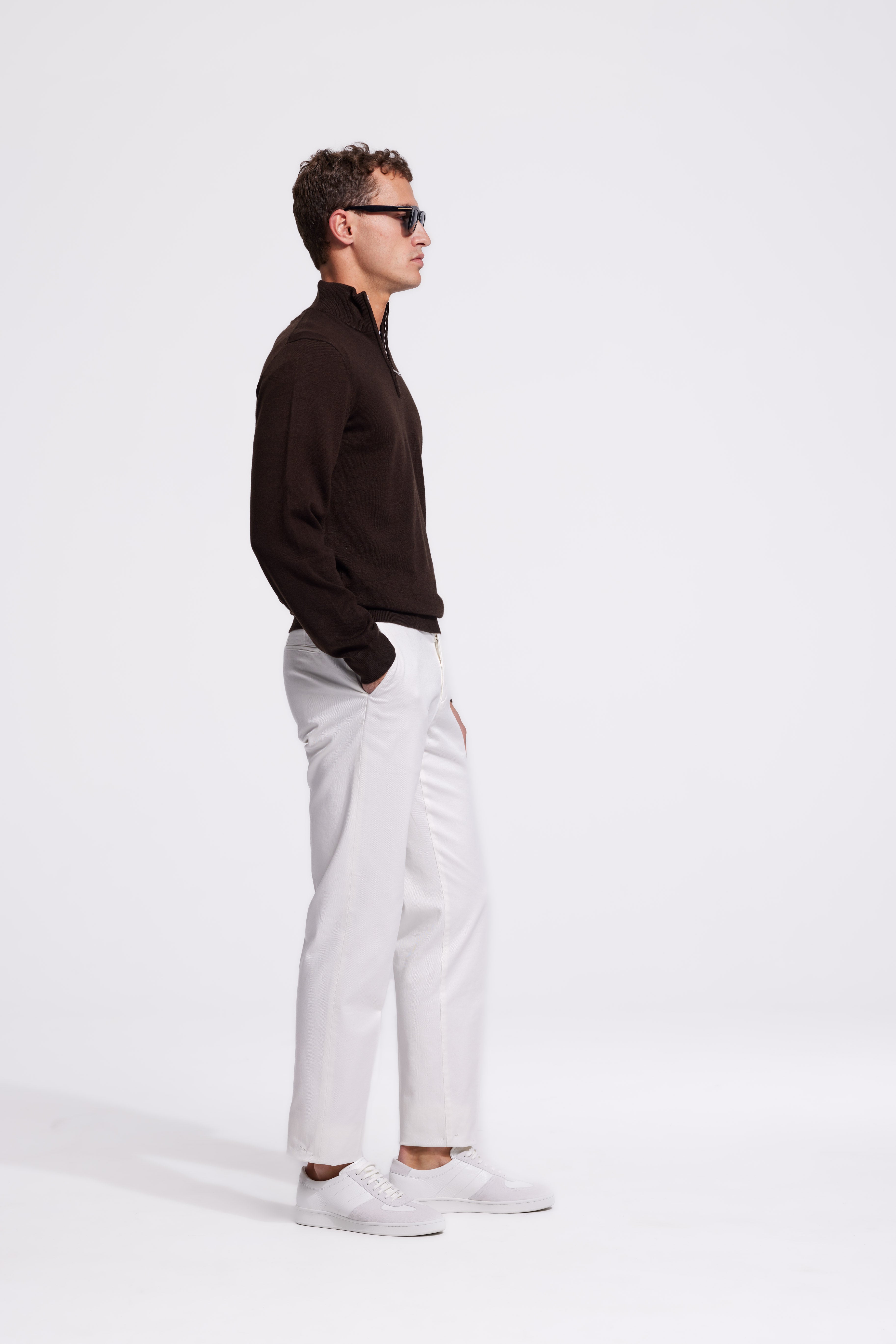 Bruine Quarter-zip