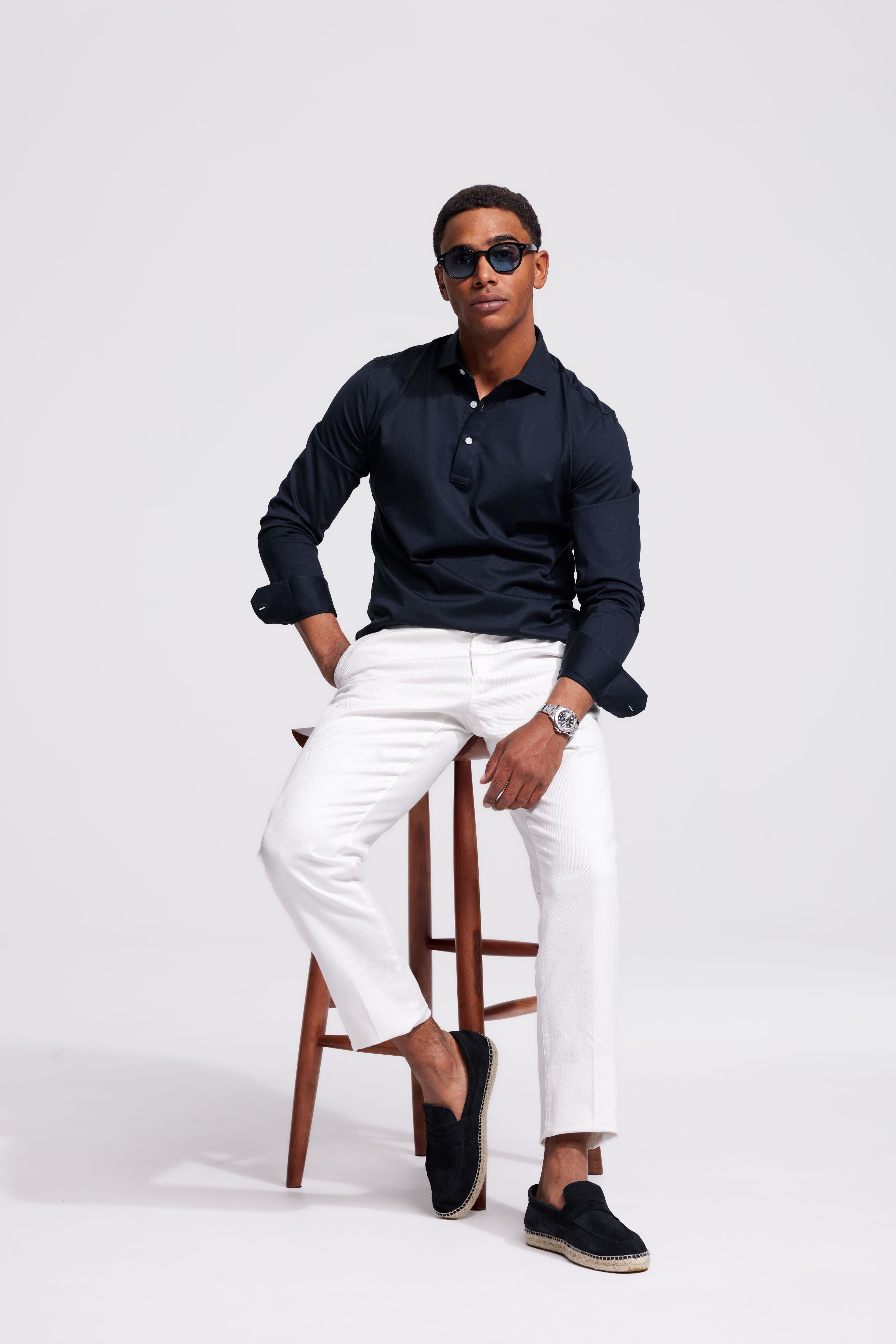 Polo Long Sleeve Dark Blue